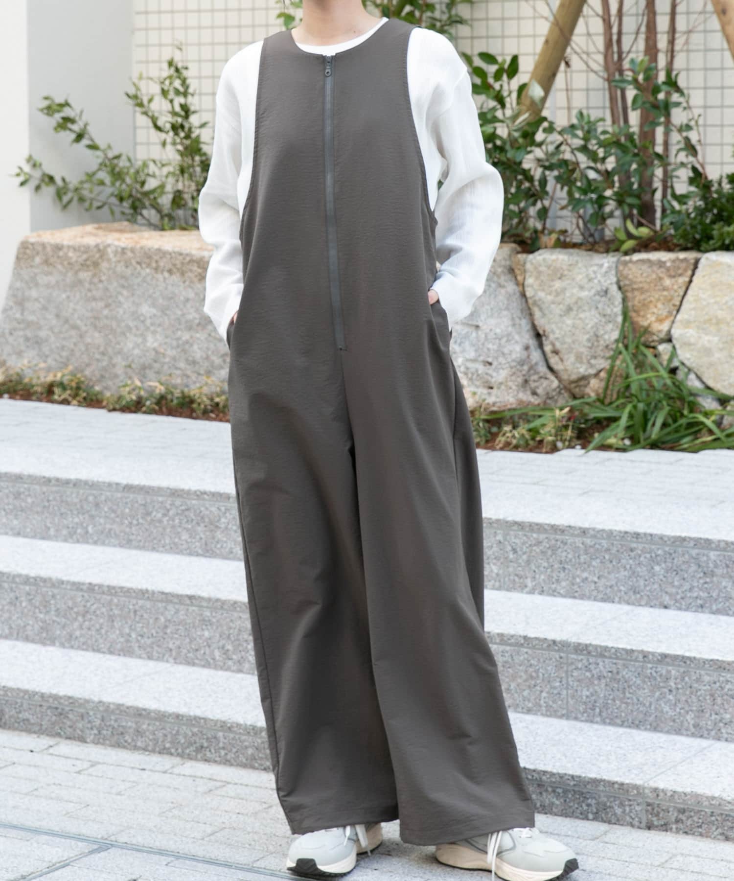 FORK&SPOON　フロントジップオールインワン