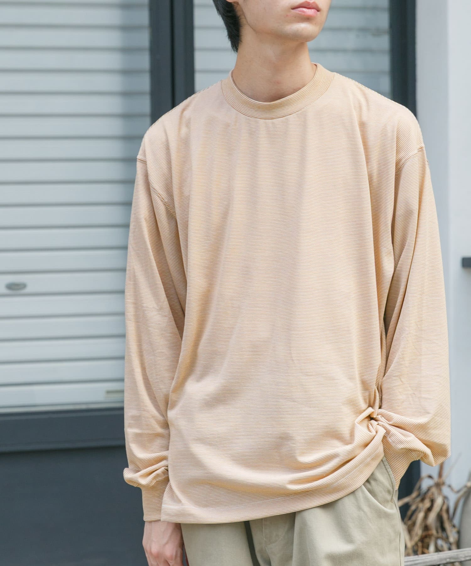 FORK&SPOON　CAVEボーダーロングスリーブTシャツ