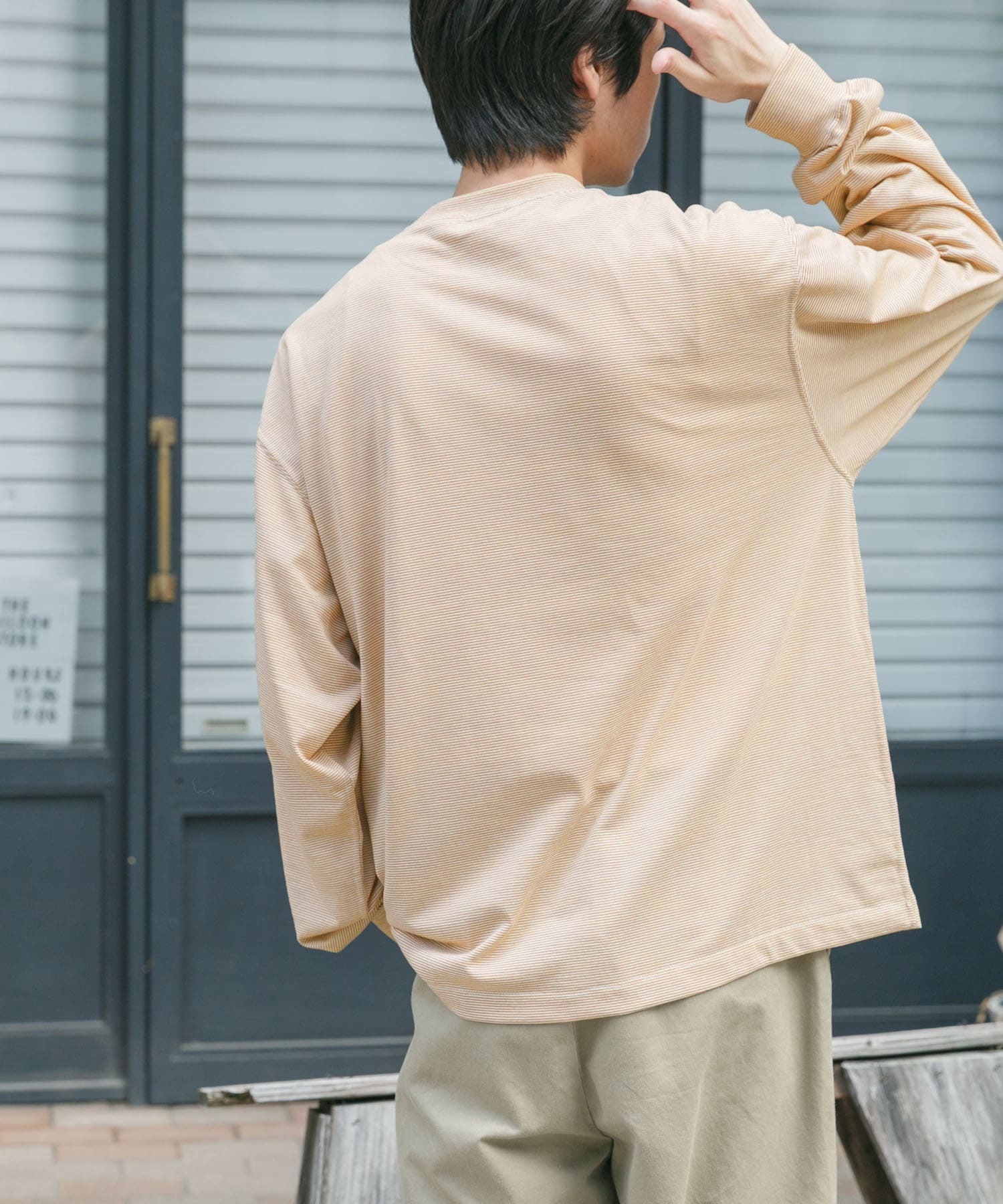 WANIMA ベージュ ロングスリーブ Tシャツ KO-SHIN WANIMA ベージュ