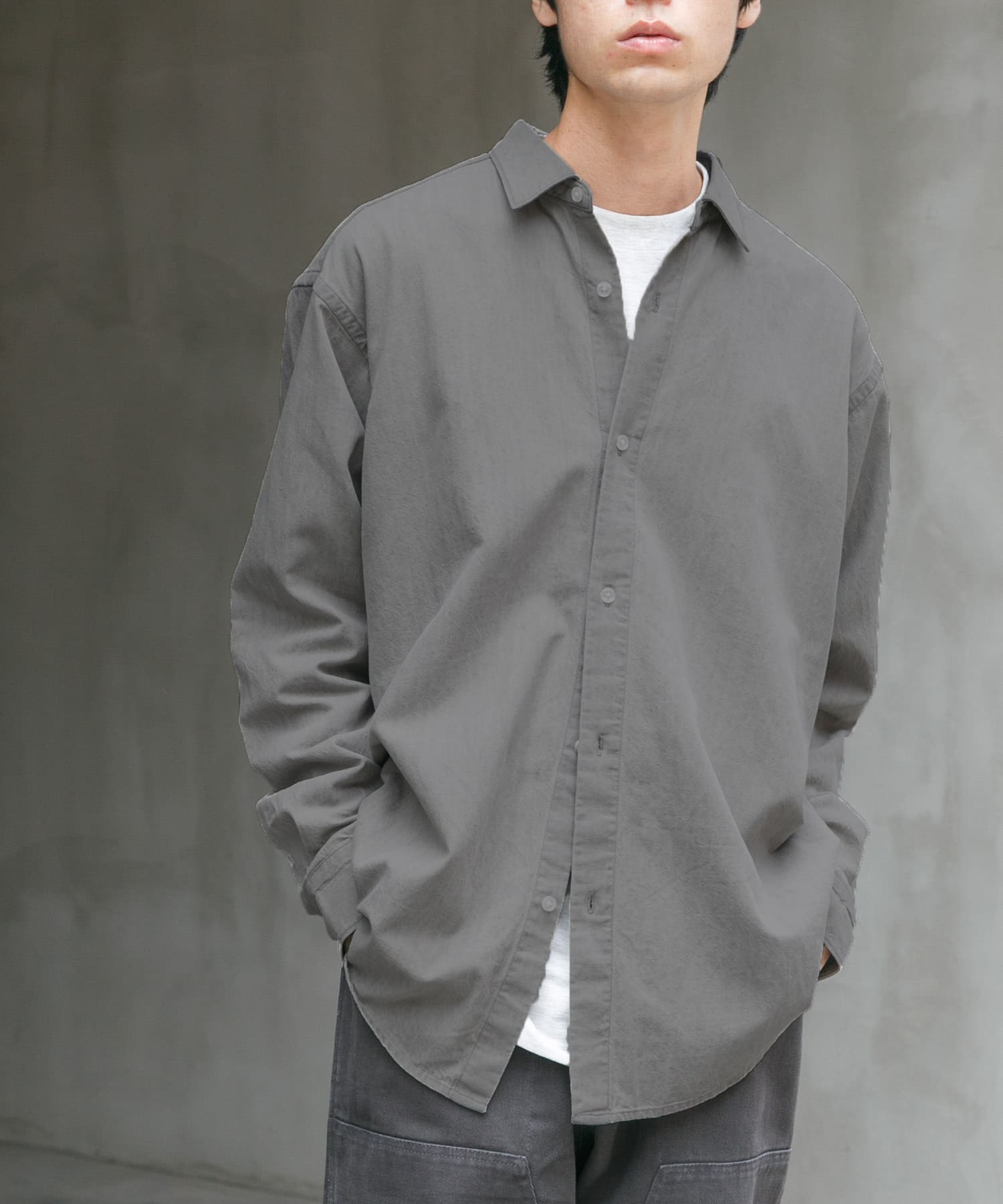 FORK&SPOON　デニムレギュラーカラーシャツ