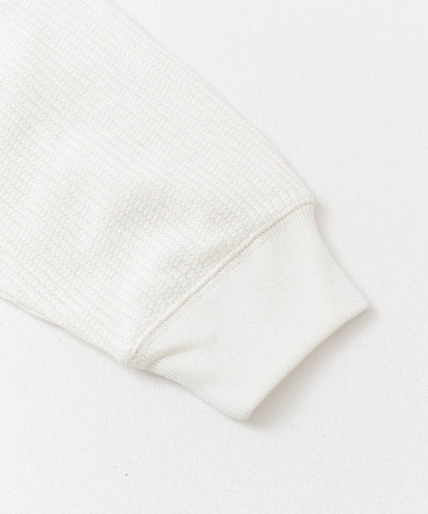 FORK&SPOON　変形ワッフルロングスリーブTシャツ IVORY 1