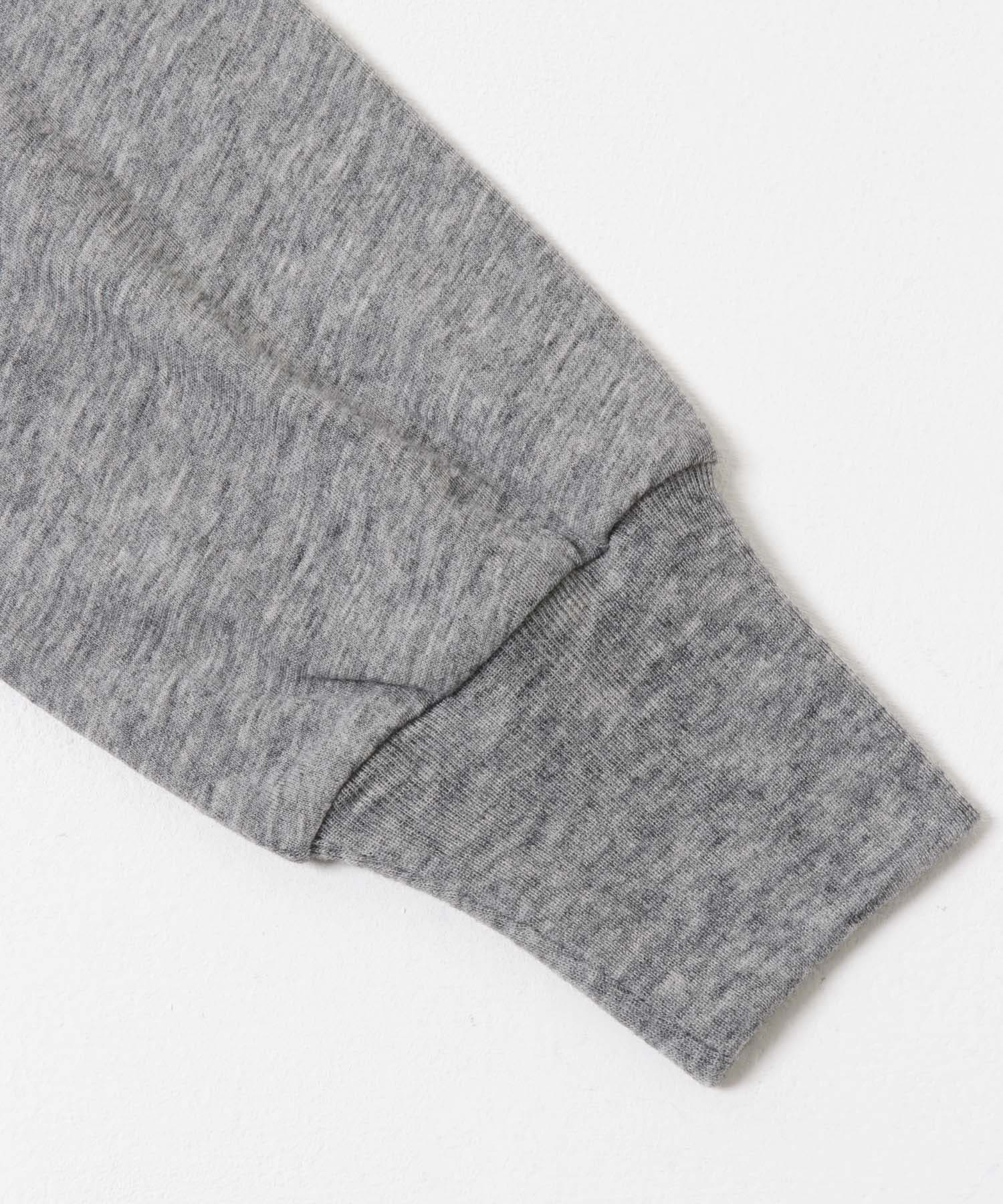 FORK&SPOON　ウール混クルーネックカットソー TOP GRAY 1