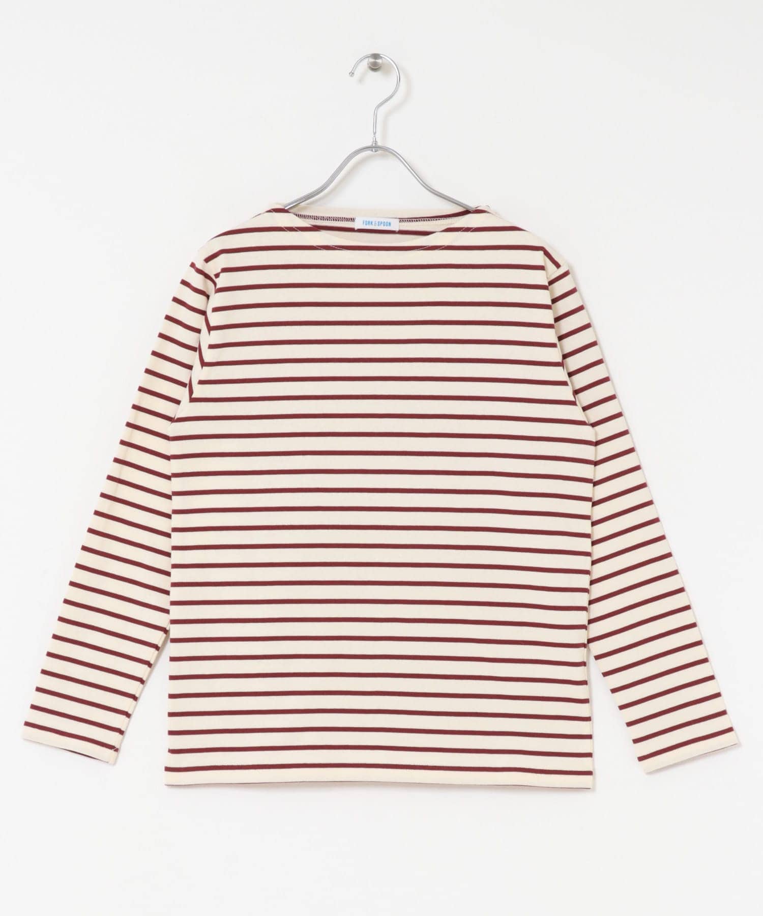 FORK&SPOON　ボートネックボーダー ECR×RED 1