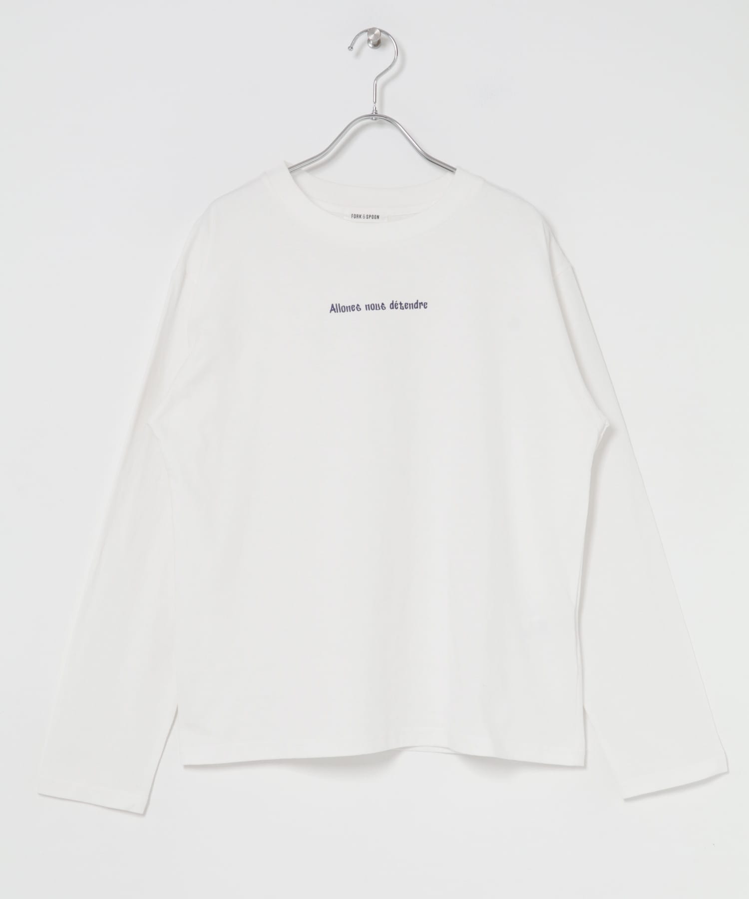 FORK&SPOON　フォームプリントロングスリーブTシャツ OFFxNVY 1