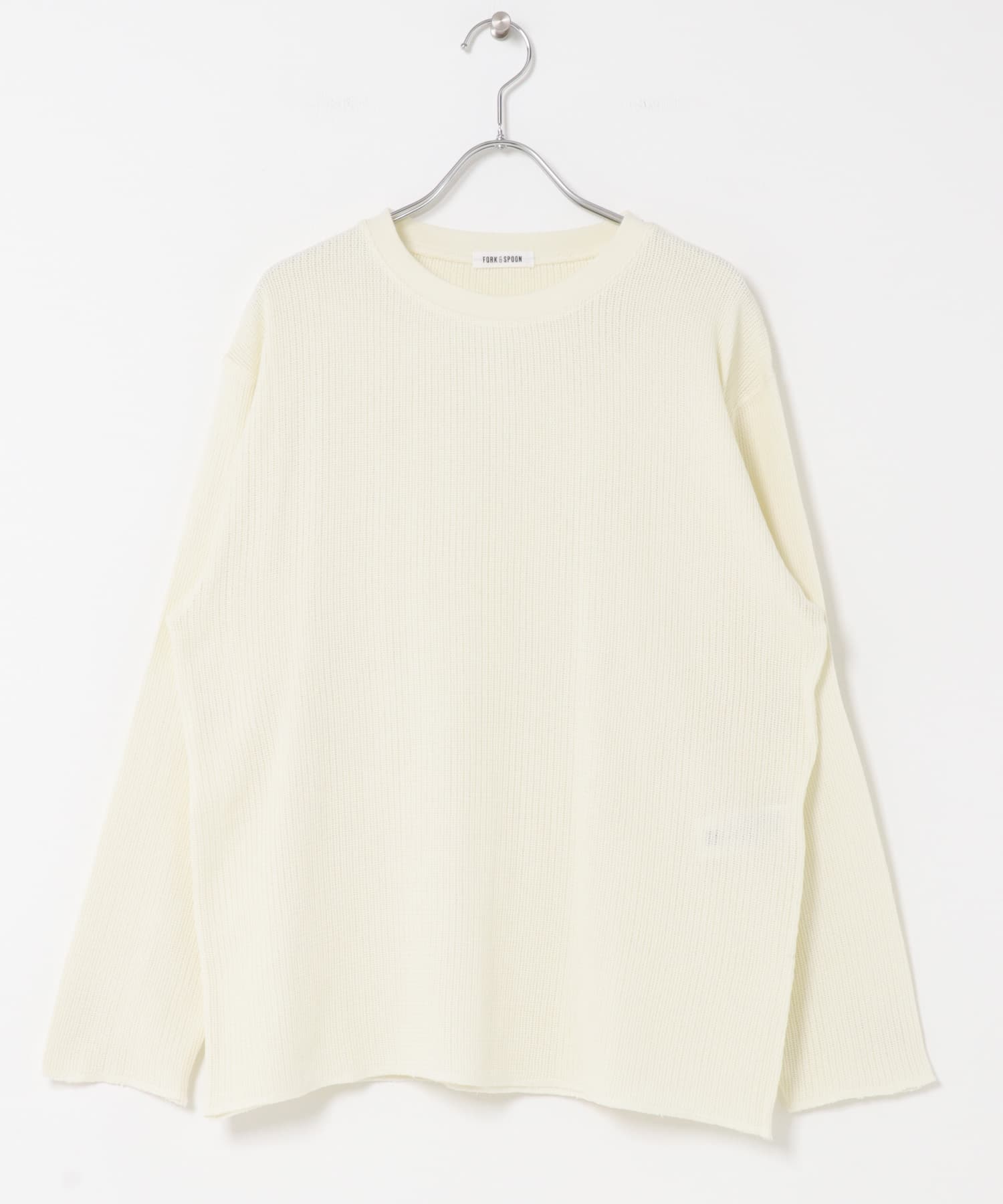 FORK&SPOON　メッシュロングスリーブプルオーバー IVORY 1