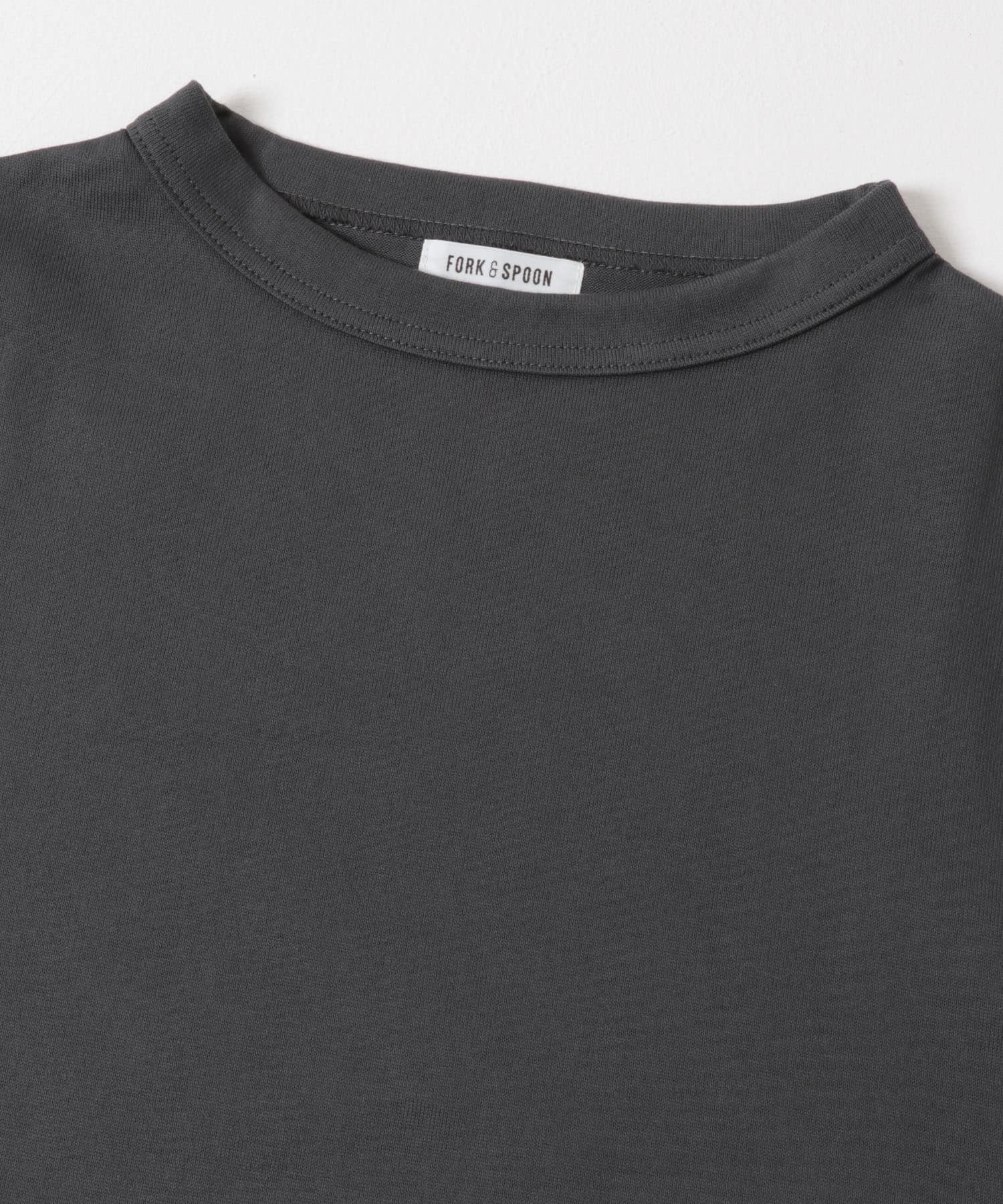 FORK&SPOON　ボトルネック8分袖Tシャツ CHARCOAL 1