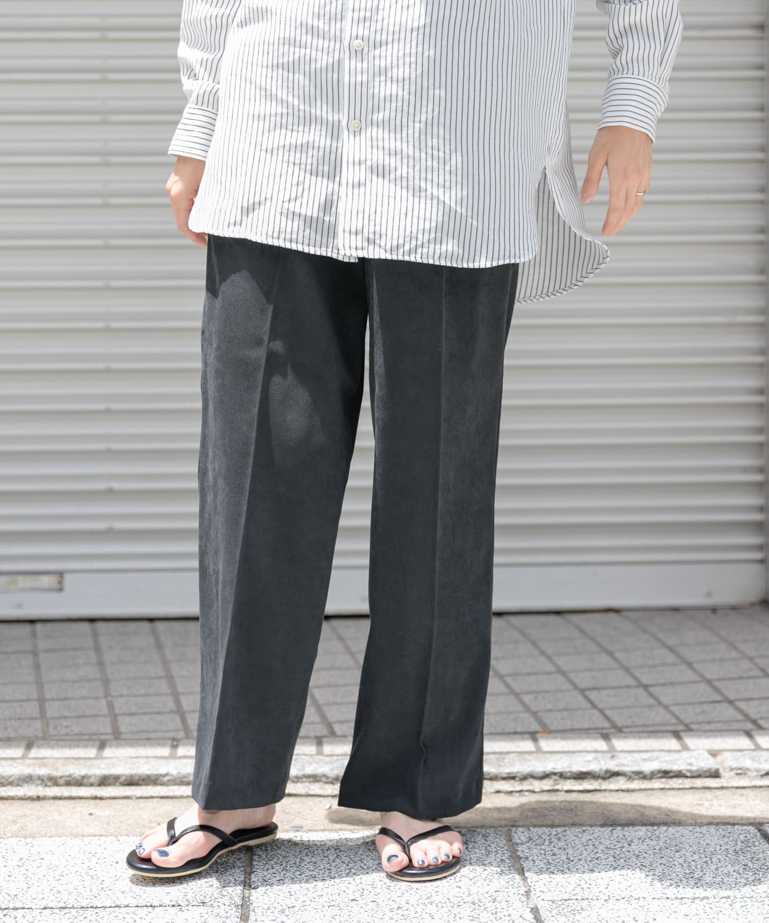FORK&SPOON　スエードライクパンツ