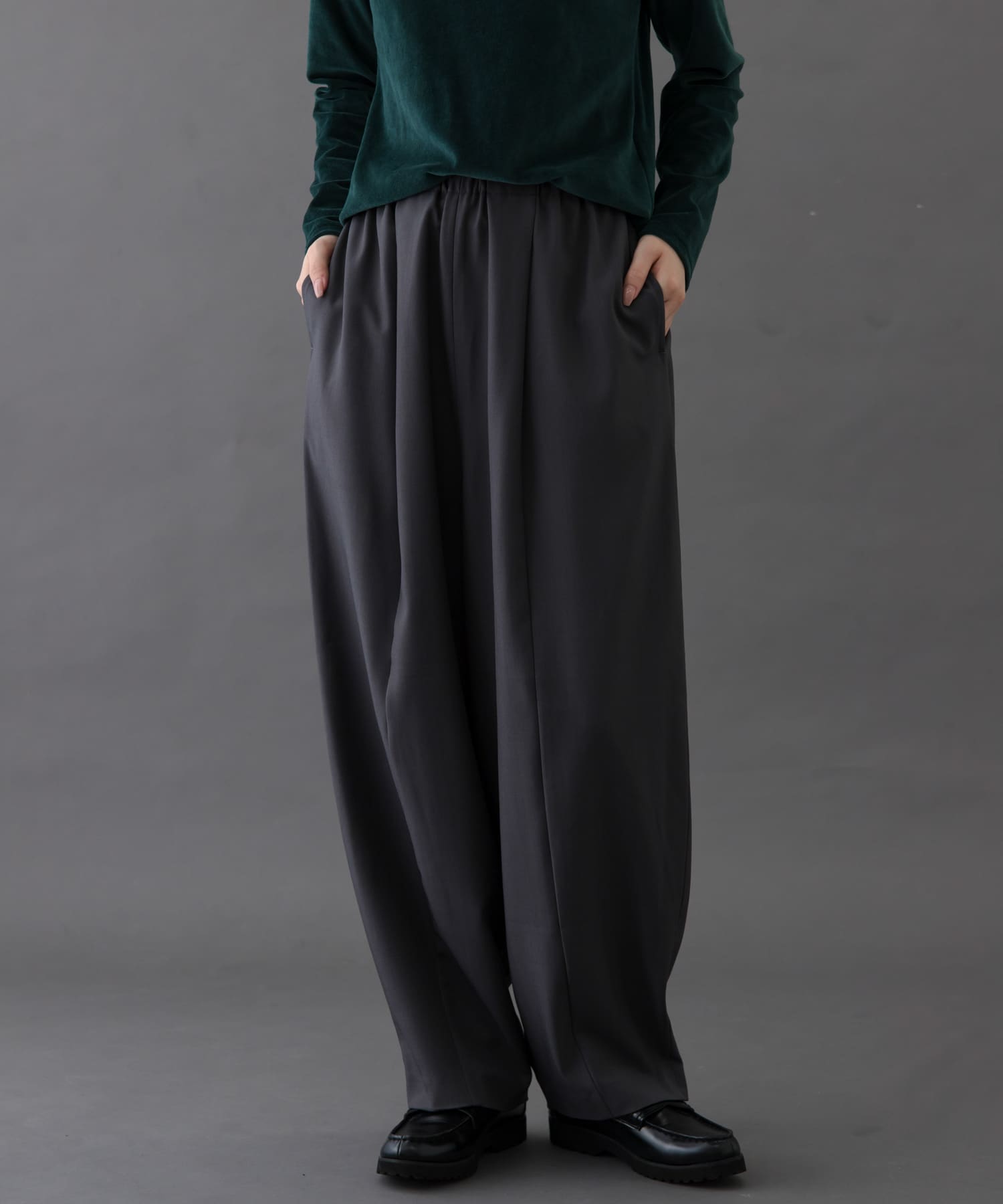 FORK&SPOON　コクーンイージーパンツ