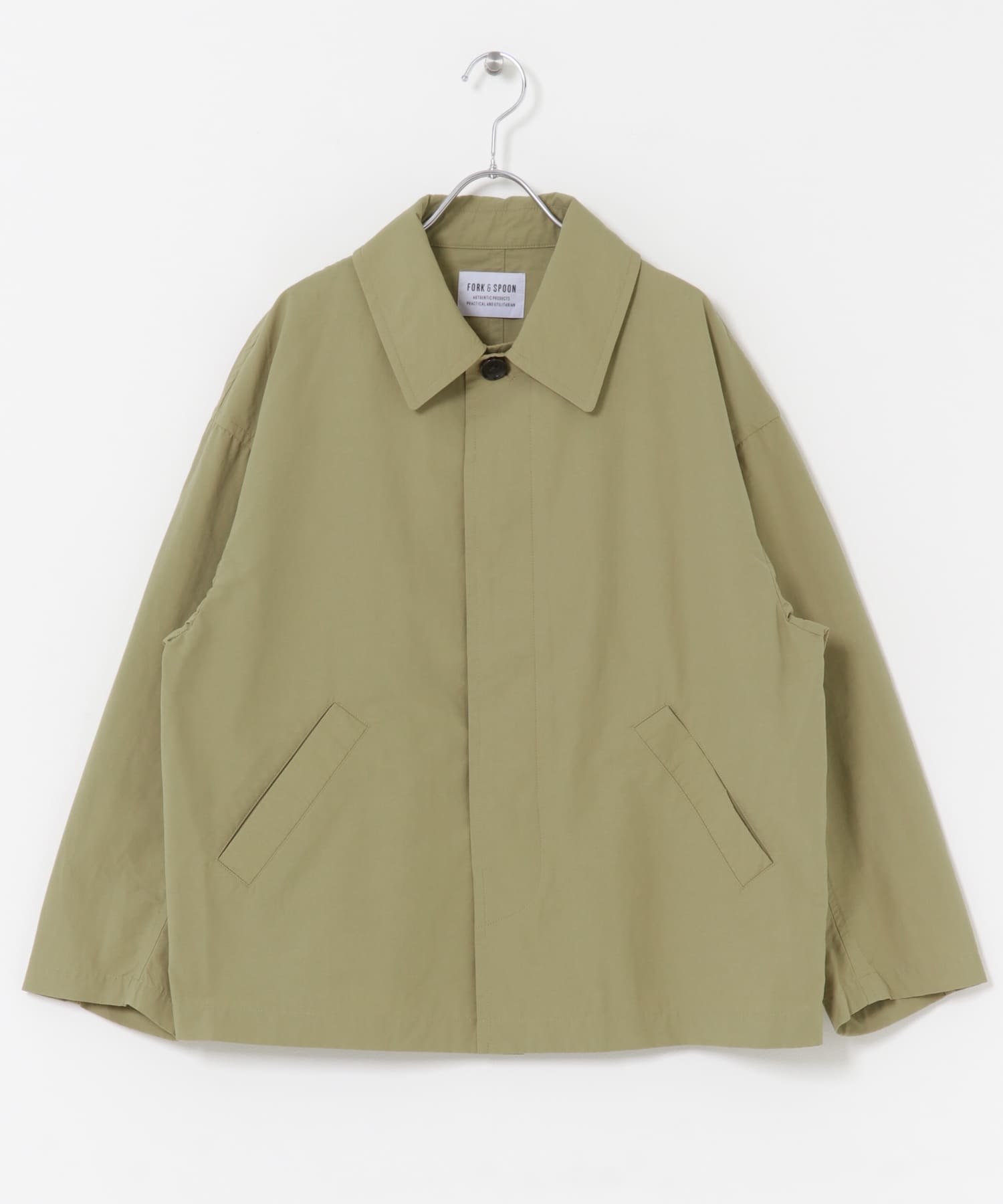FORK&SPOON　ステンカラーショートコート BEIGE 1