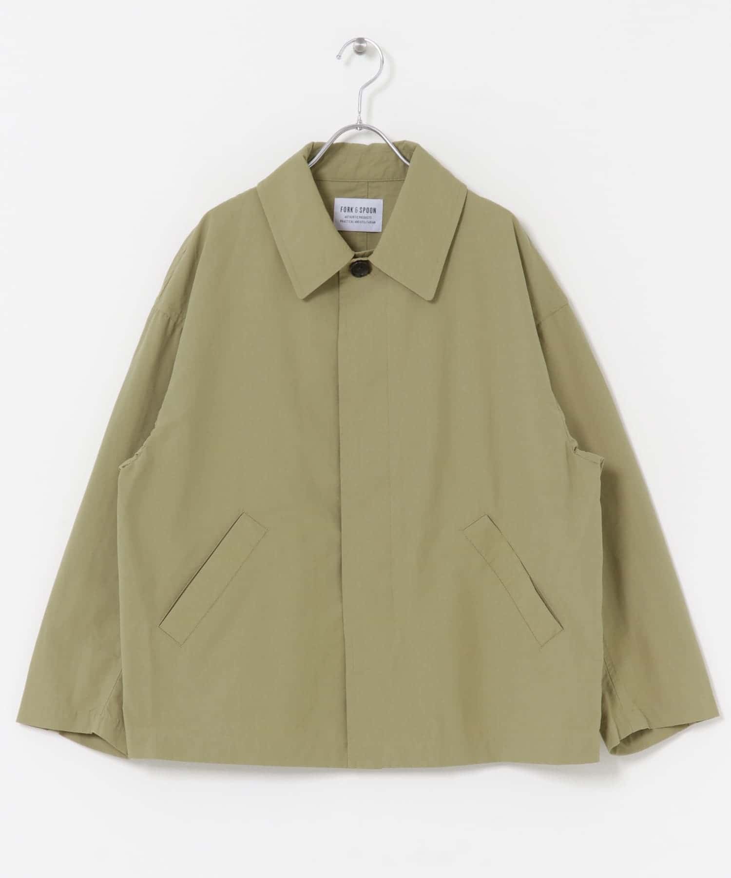 FORK&SPOON　ステンカラーショートコート BEIGE 1