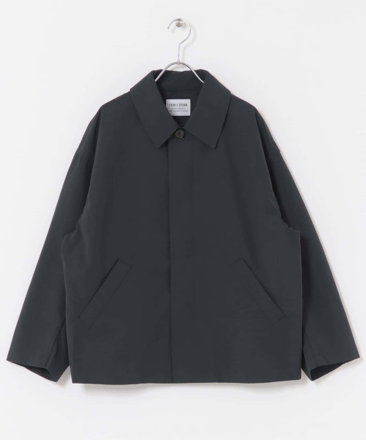 FORK&SPOON　ステンカラーショートコート NAVY 1