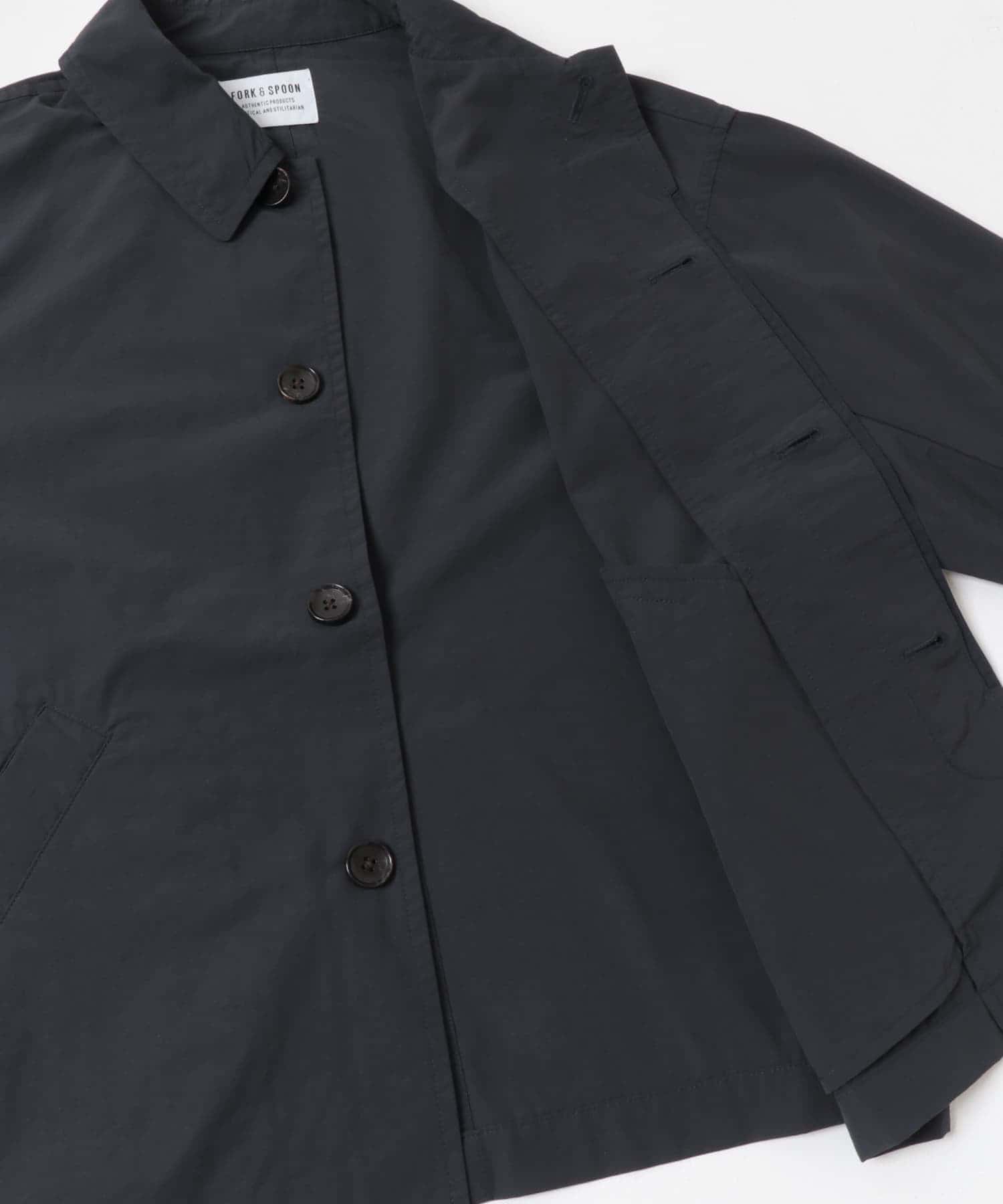 FORK&SPOON　ステンカラーショートコート NAVY 1