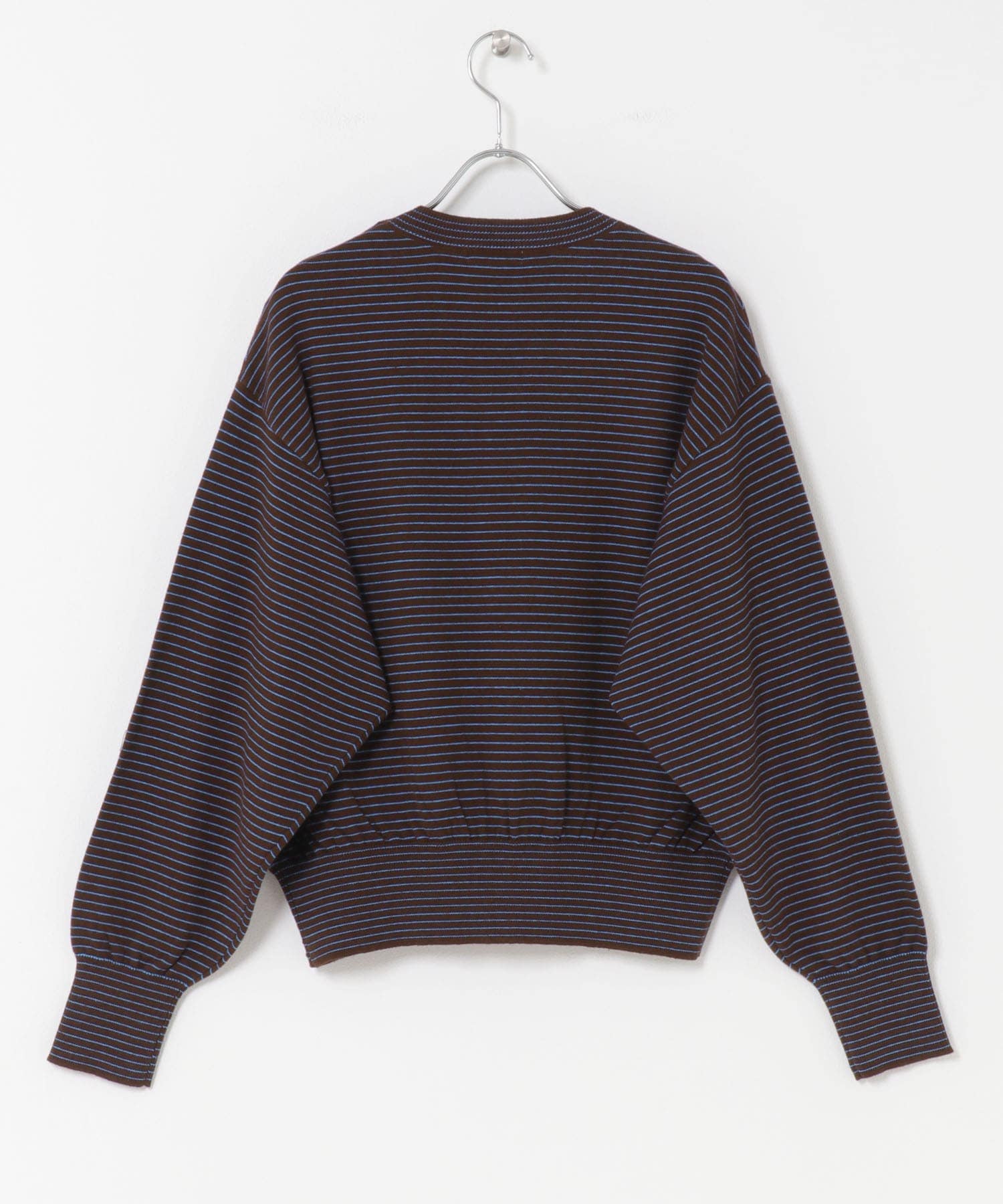 FORK&SPOON　ボーダークルーネックニット BRNxBLU 1