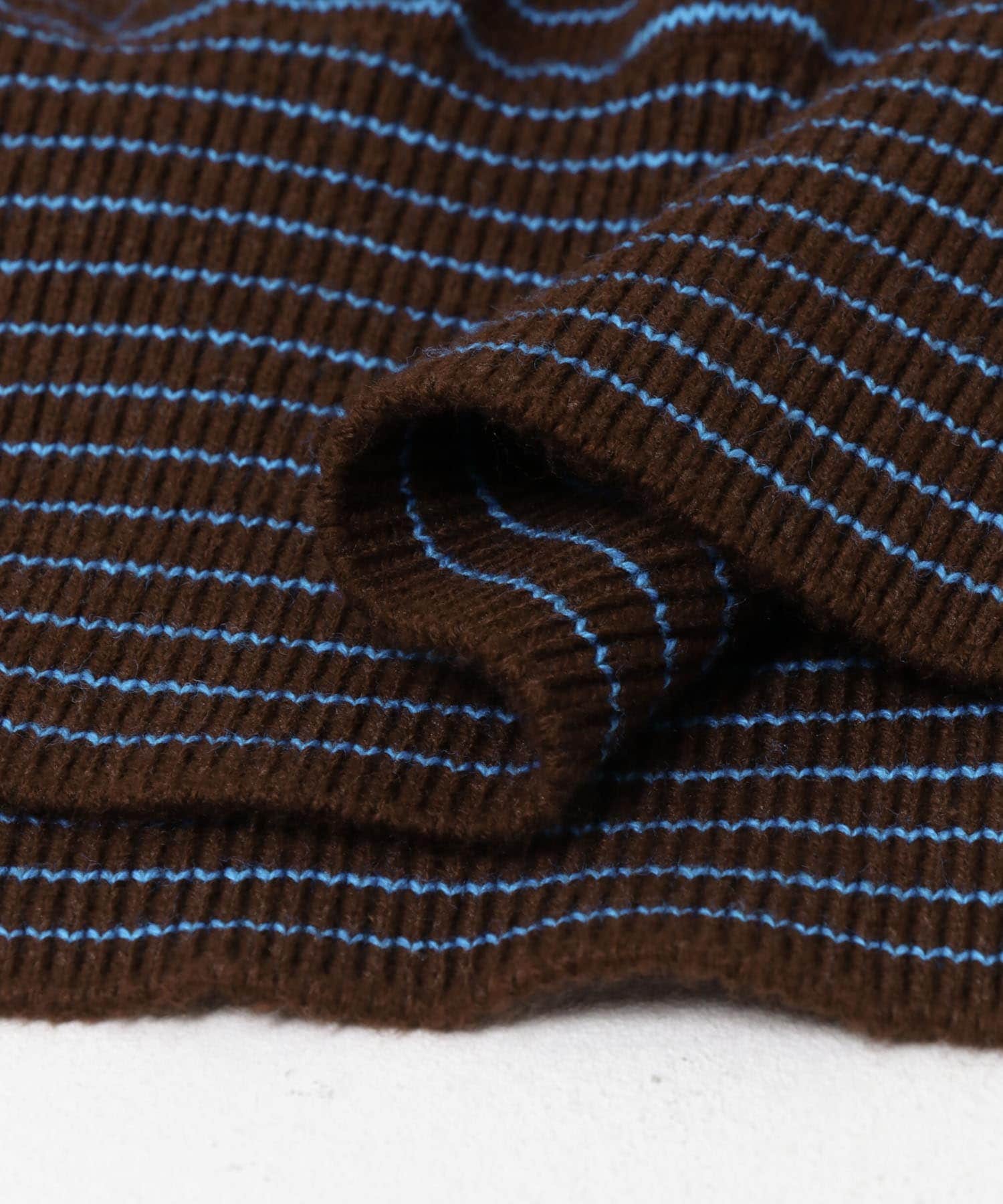 FORK&SPOON　ボーダークルーネックニット BRNxBLU 1