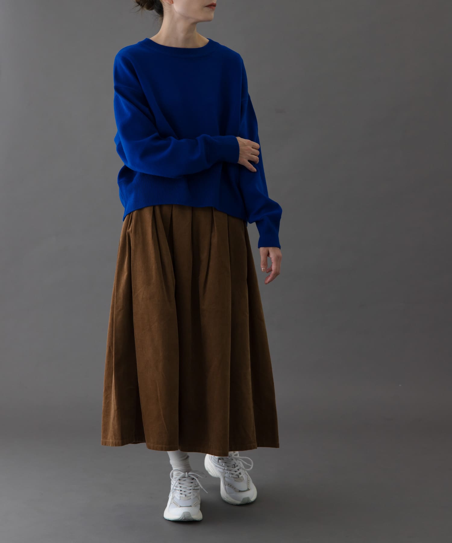 FORK&SPOON　コーデュロイスカート BROWN 2