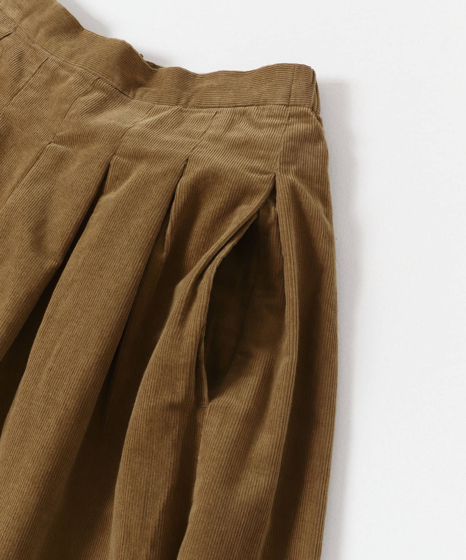 FORK&SPOON　コーデュロイスカート BROWN 1
