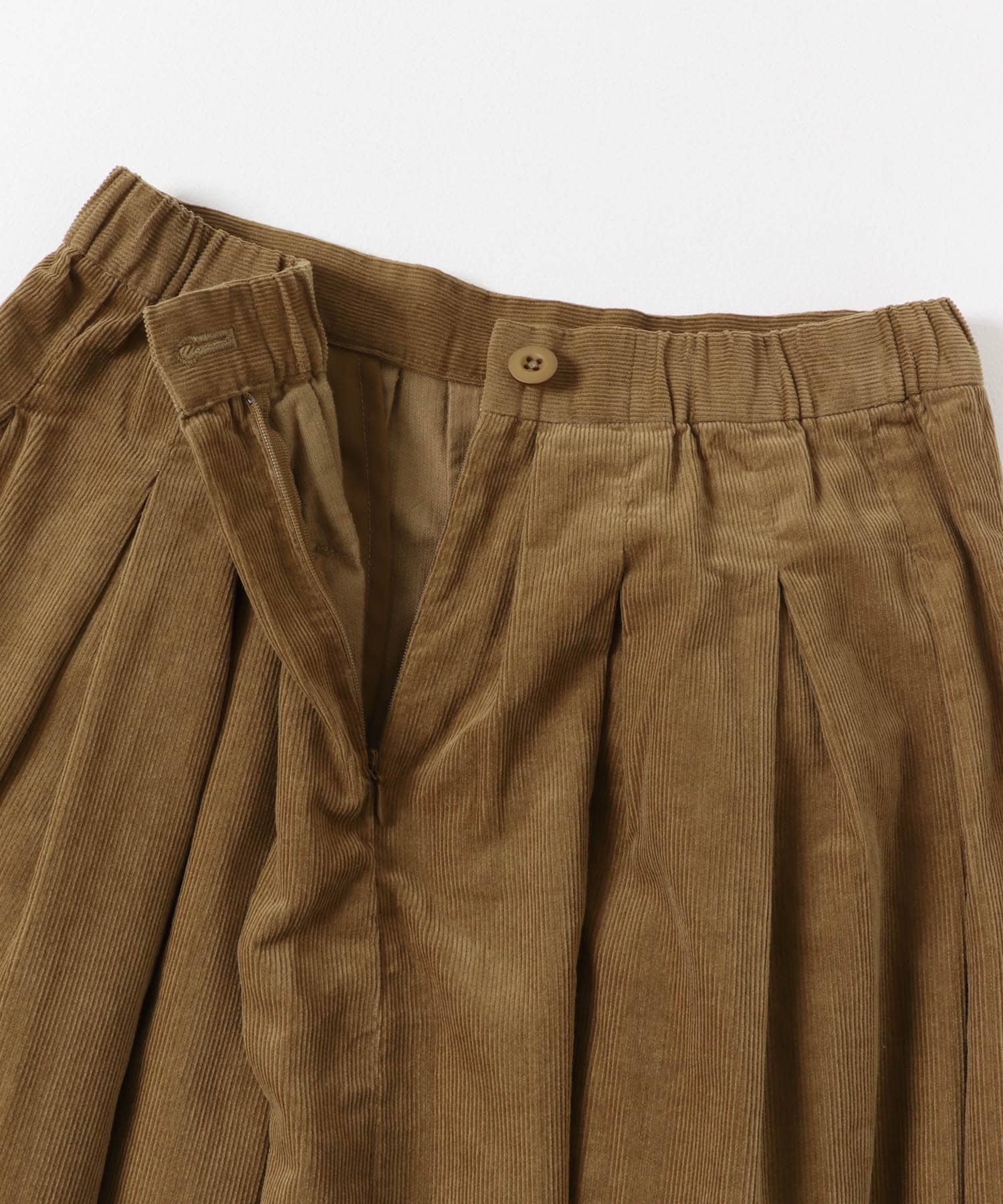 FORK&SPOON　コーデュロイスカート BROWN 1