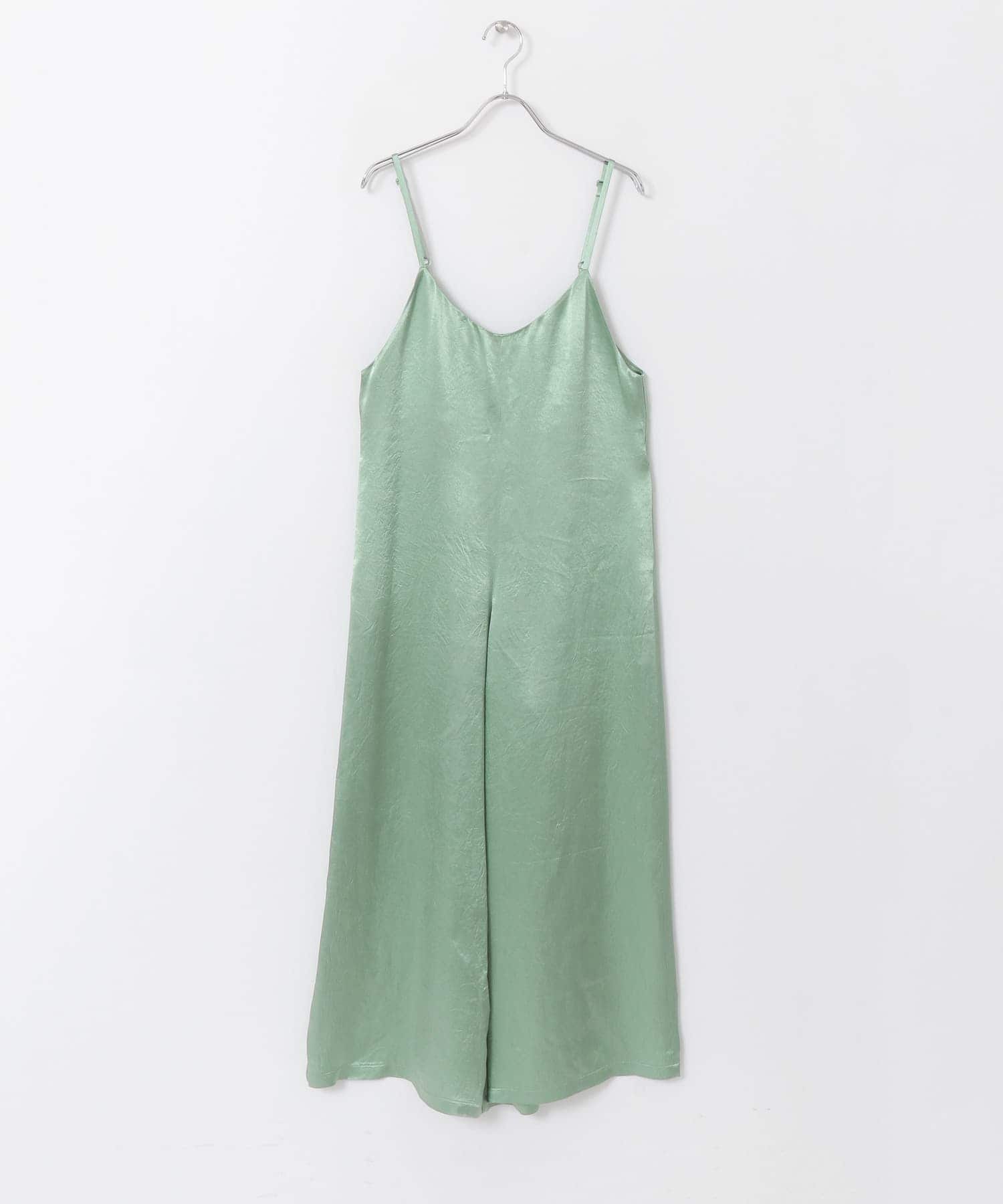 thint　クラッシュサテンサロペット MINT one