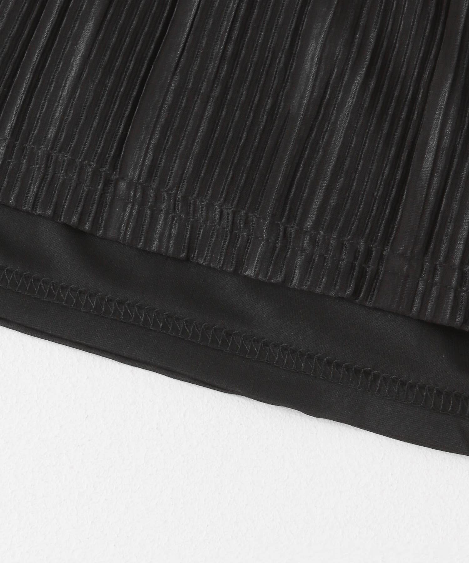 『WEB限定』thint　サテンプリーツパンツ BLK S