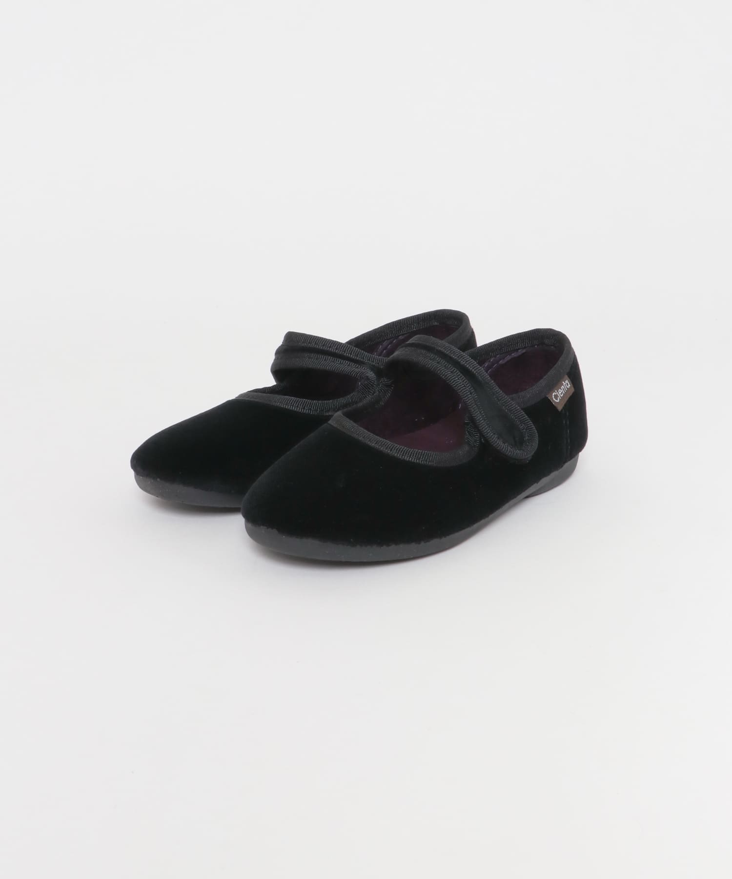 Cienta　ベロアストラップシューズ NEGRO 17