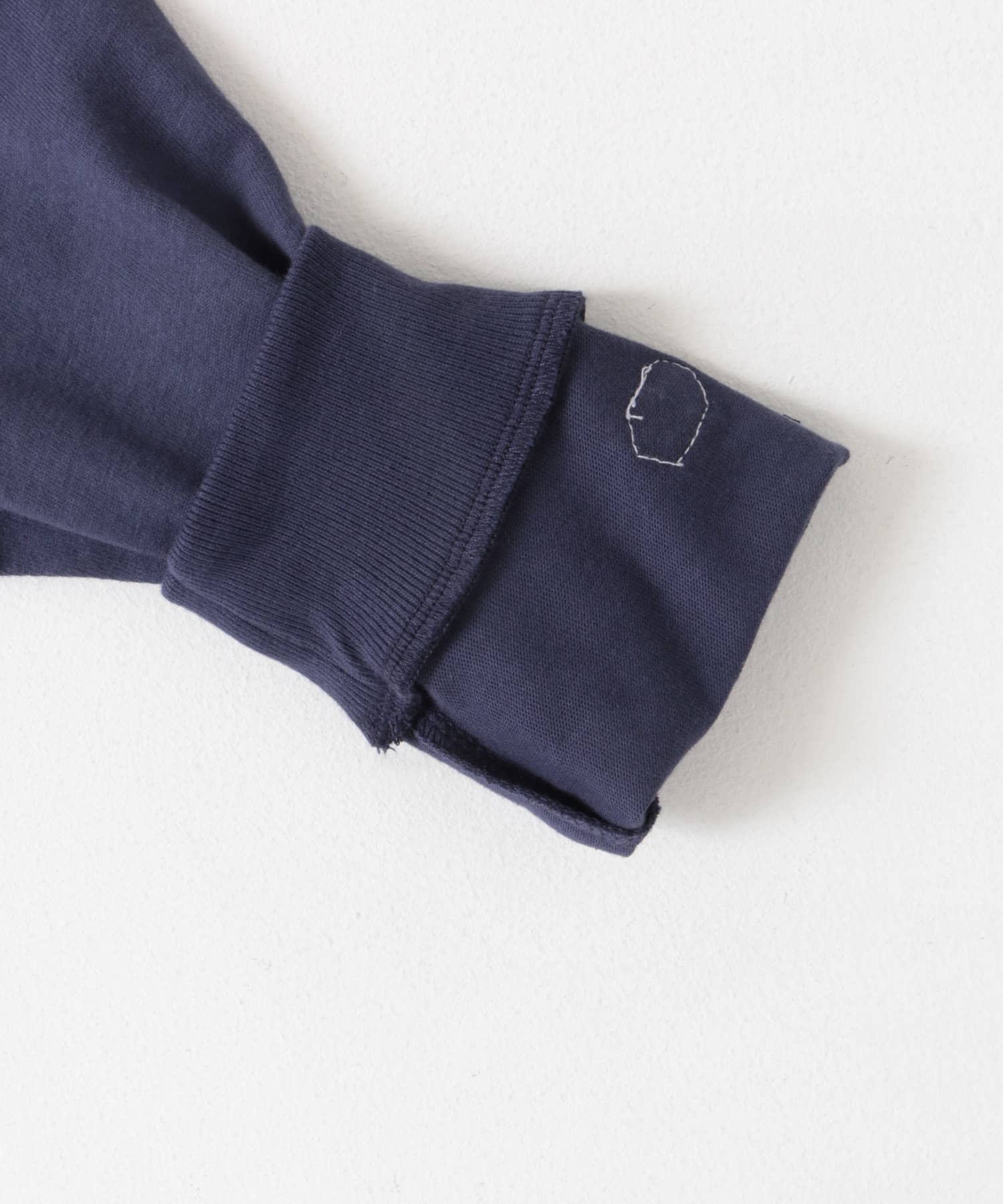 FRUIT OF THE LOOM　フロッキープリント長袖Tシャツ(KIDS) NAVY 110
