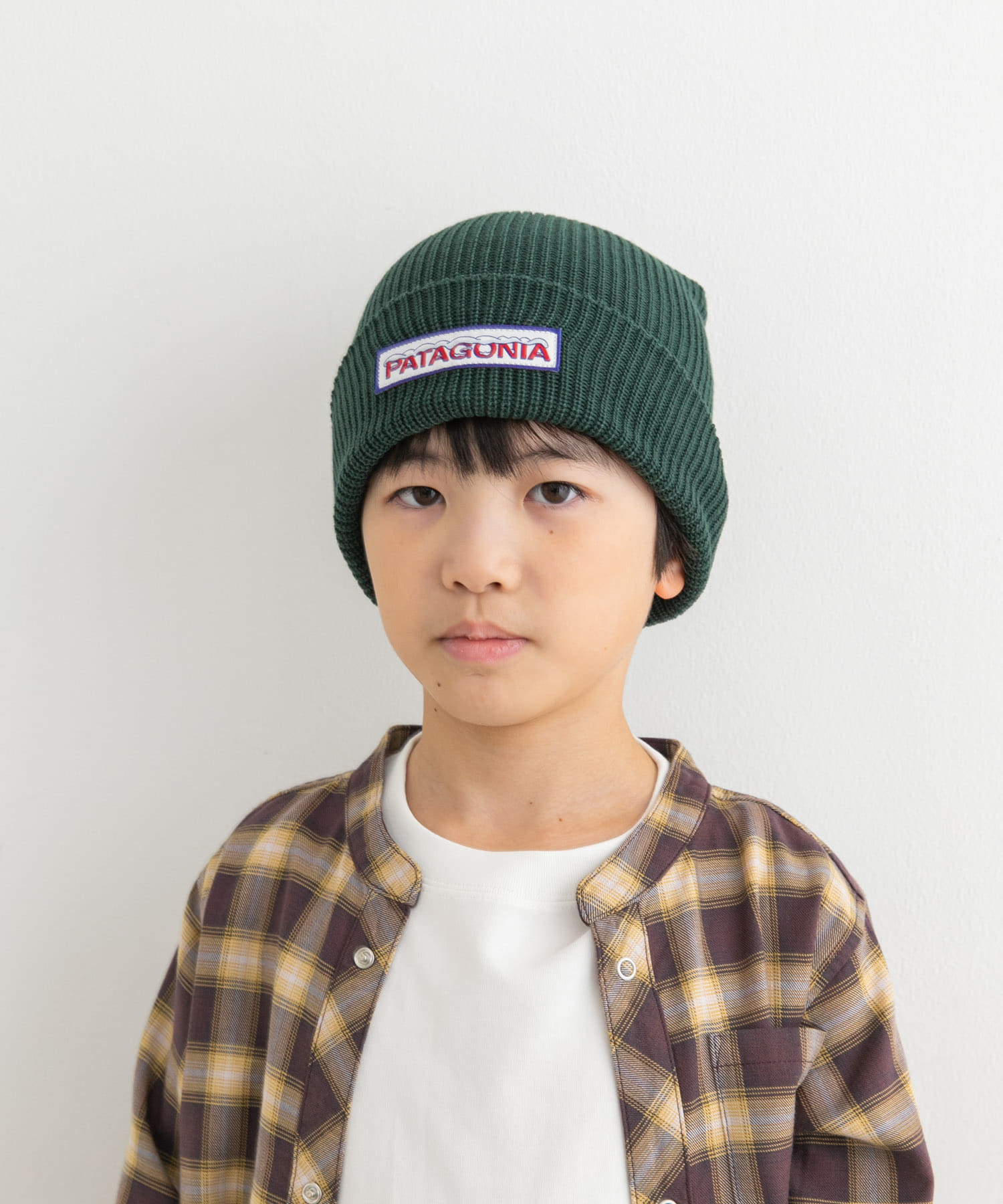 patagonia　Logo Beanie(KIDS) CHGN -