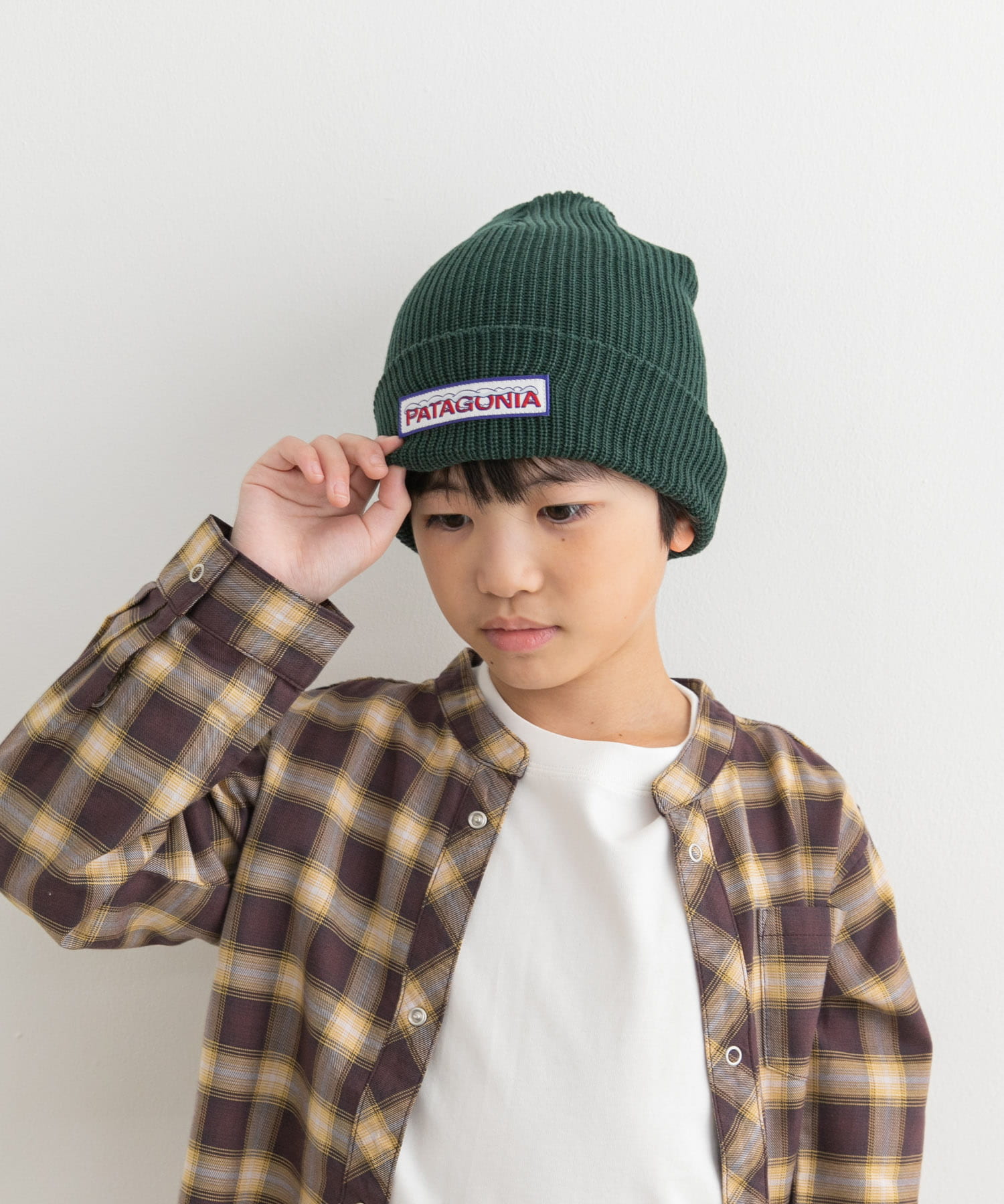 patagonia　Logo Beanie(KIDS) CHGN -