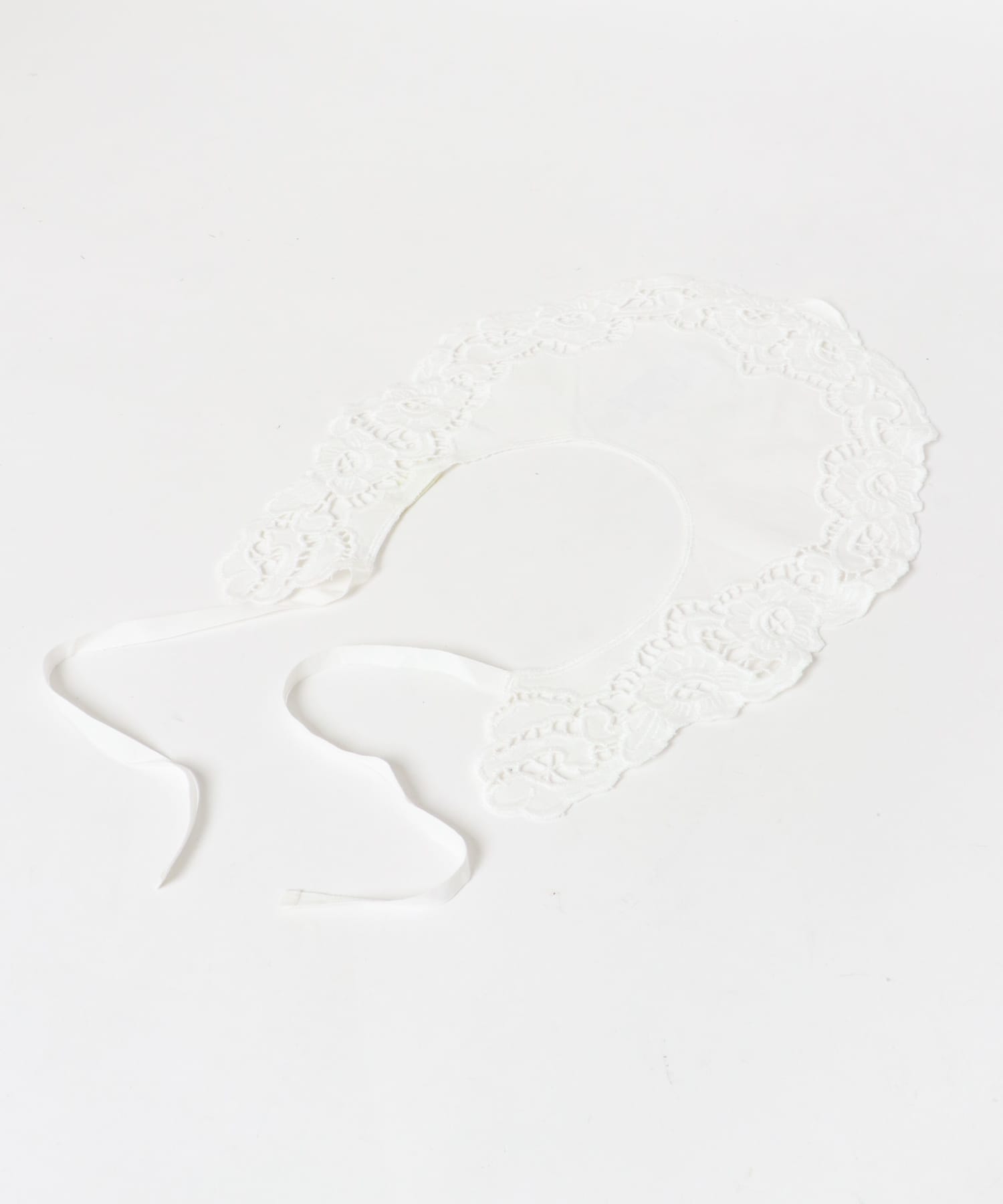 ジュース　Pure white lace collar crew white FREE