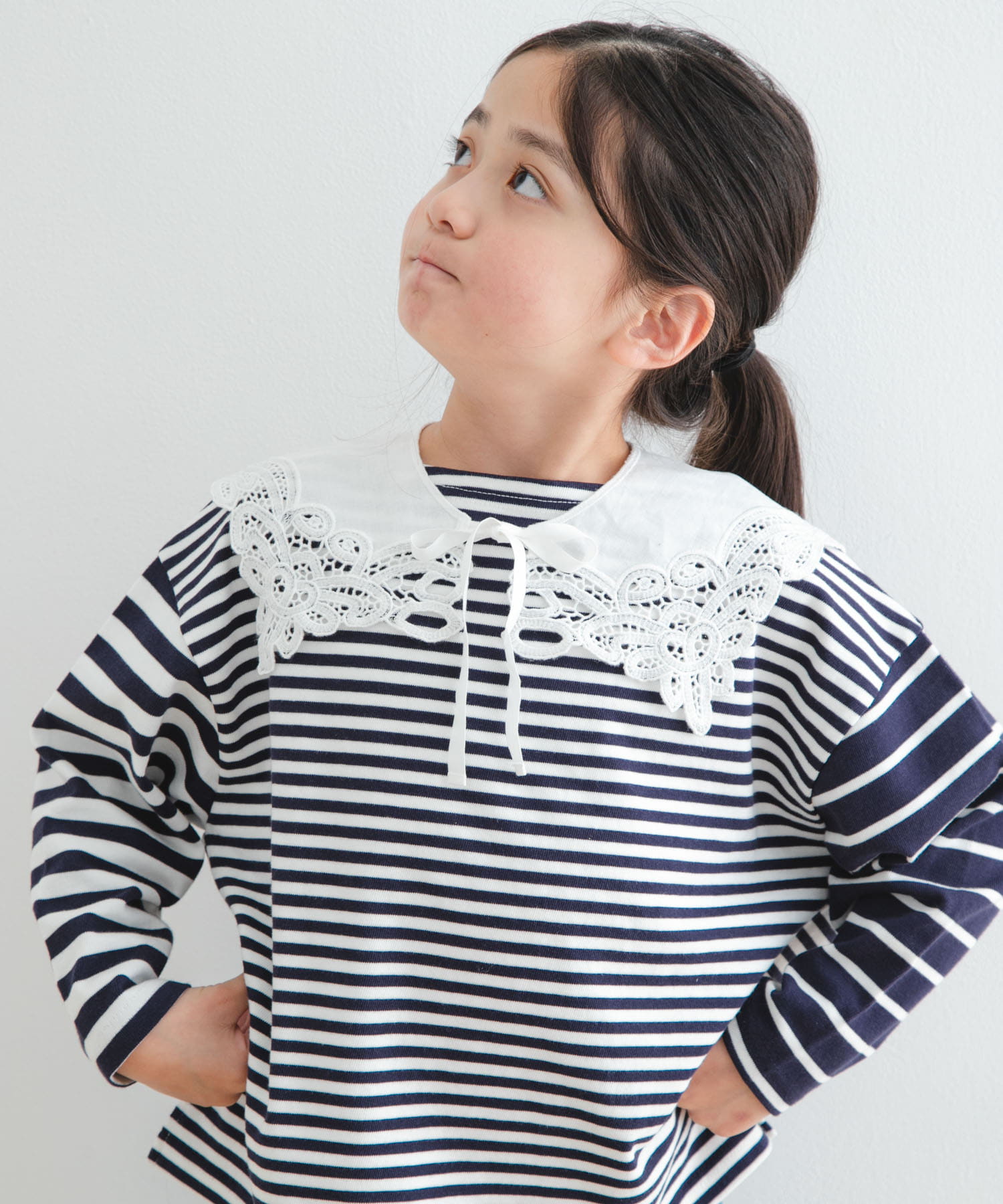 ジュース　Pure white lace collar sailor white FREE