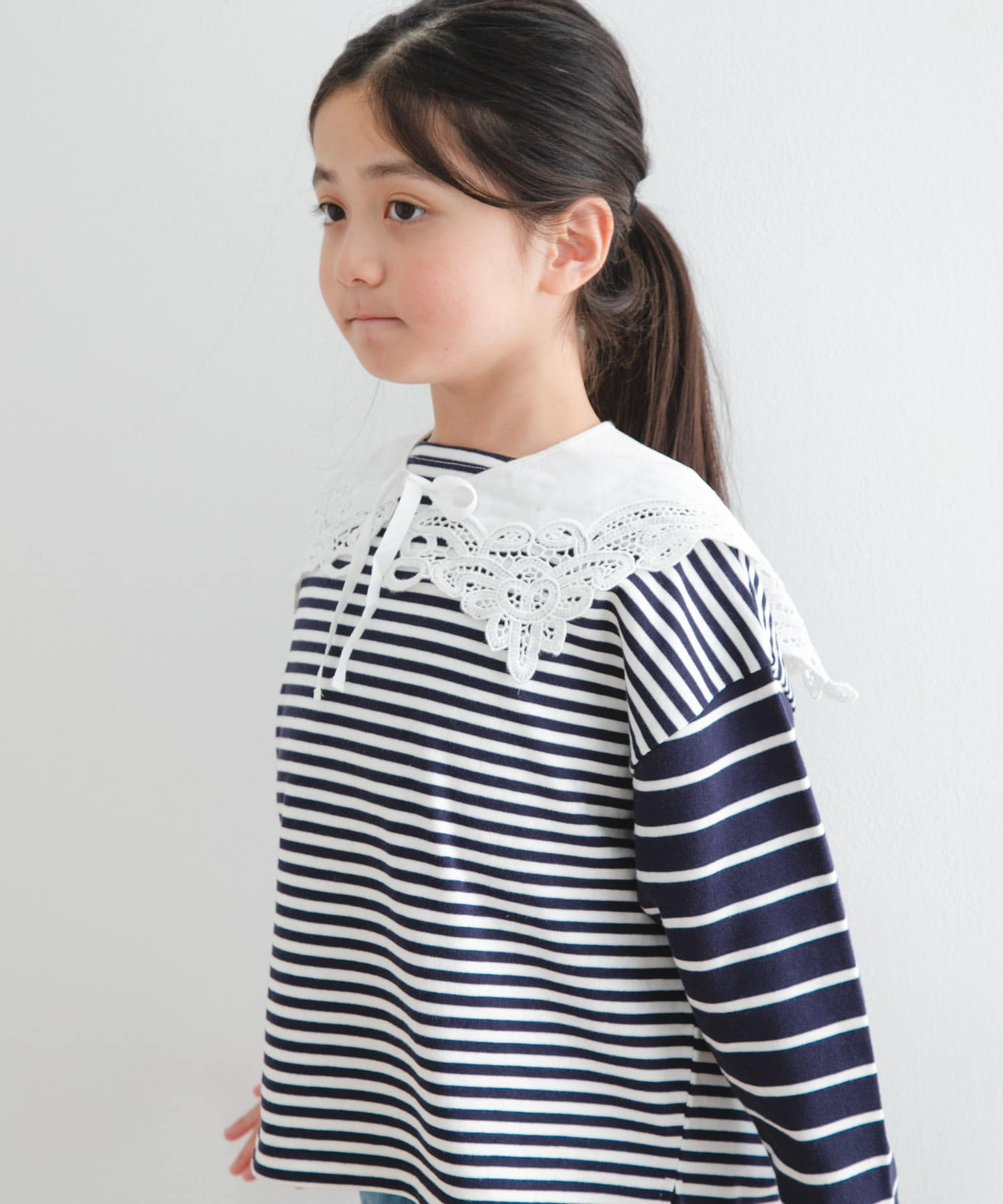 ジュース　Pure white lace collar sailor white FREE