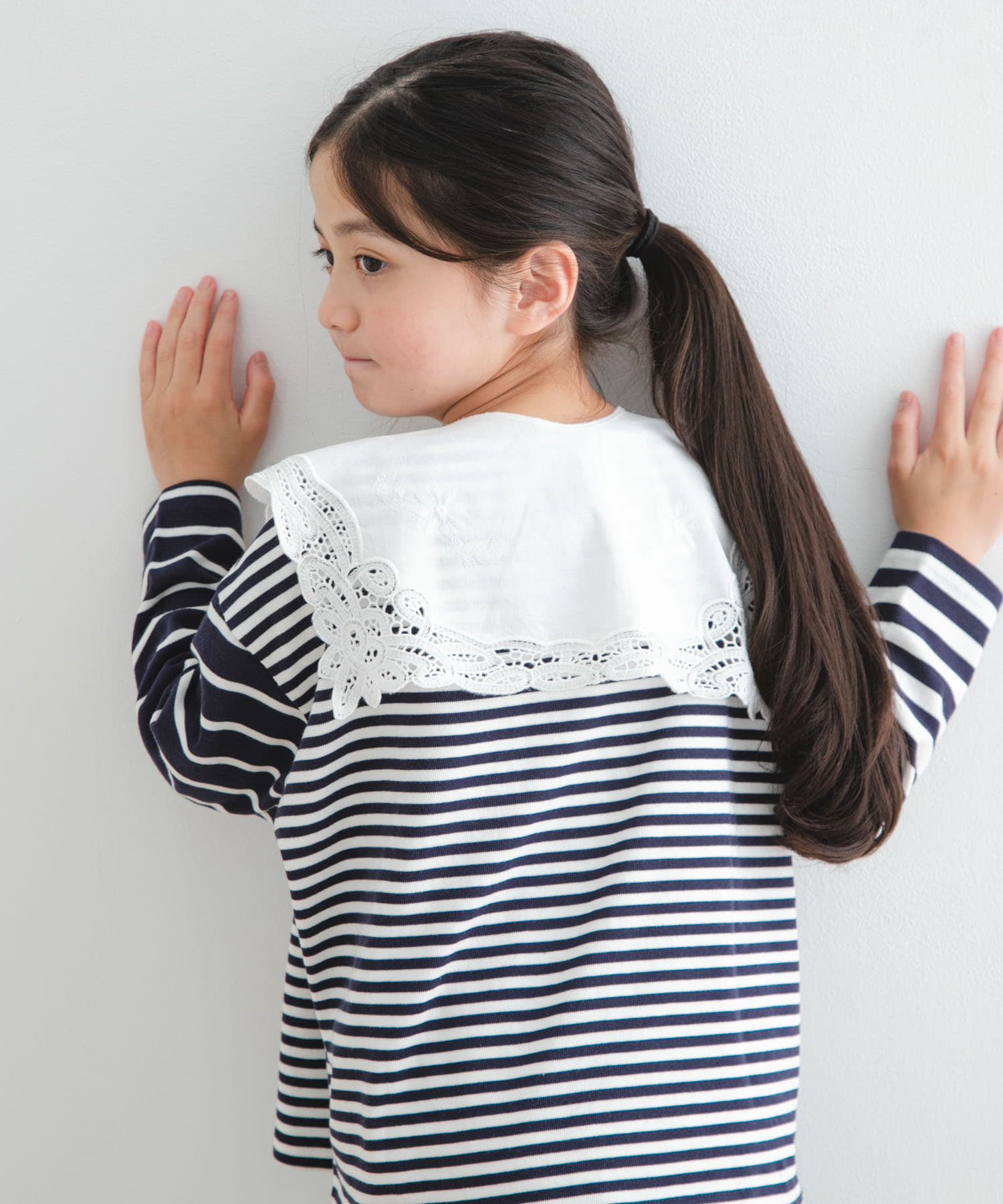 ジュース　Pure white lace collar sailor white FREE