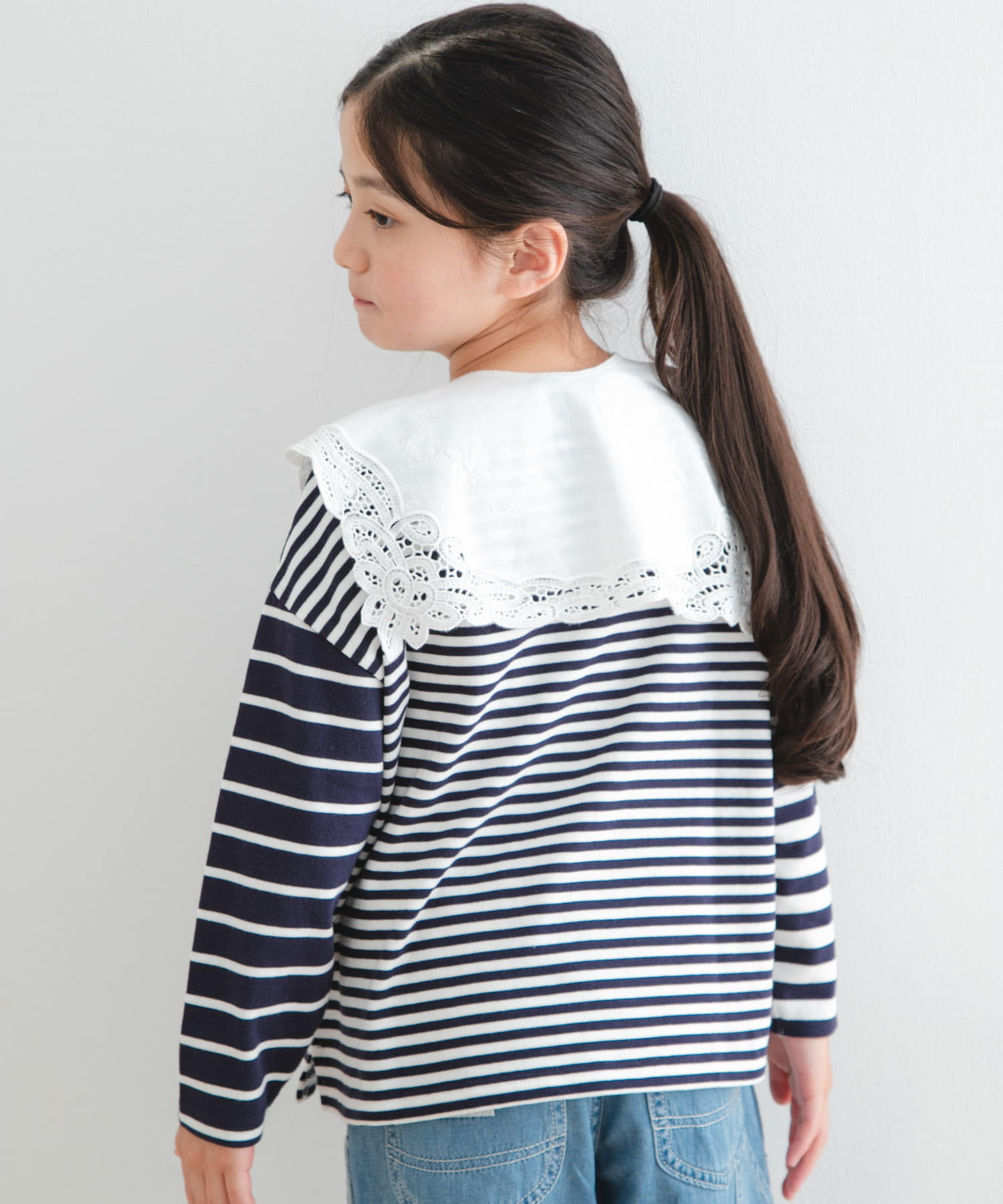 ジュース　Pure white lace collar sailor white FREE