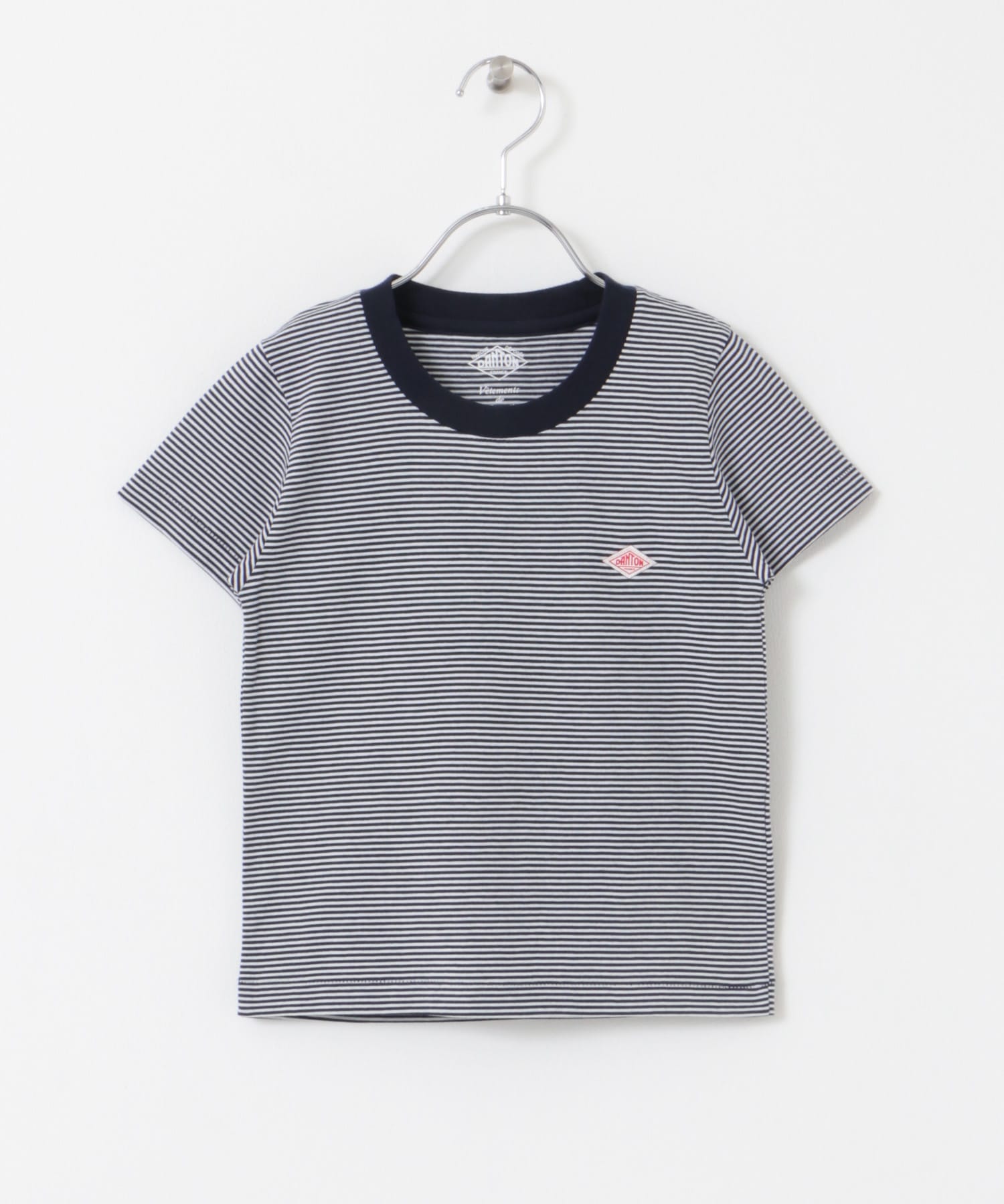 DANTON　KIDS T/C INNER T-SHIRTS(KIDS) NVY×WHT 115