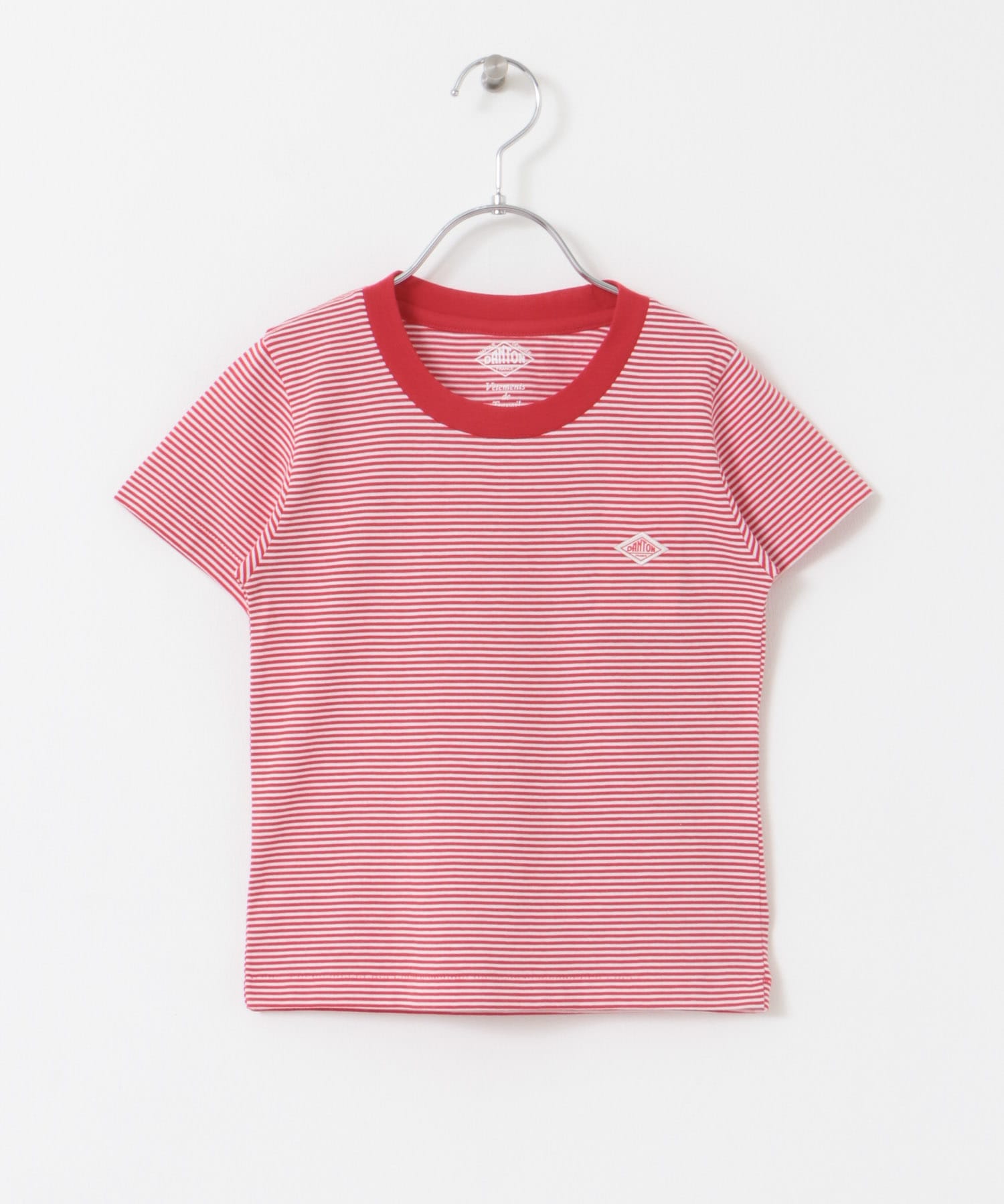 DANTON　KIDS T/C INNER T-SHIRTS(KIDS) RED×WHT 115