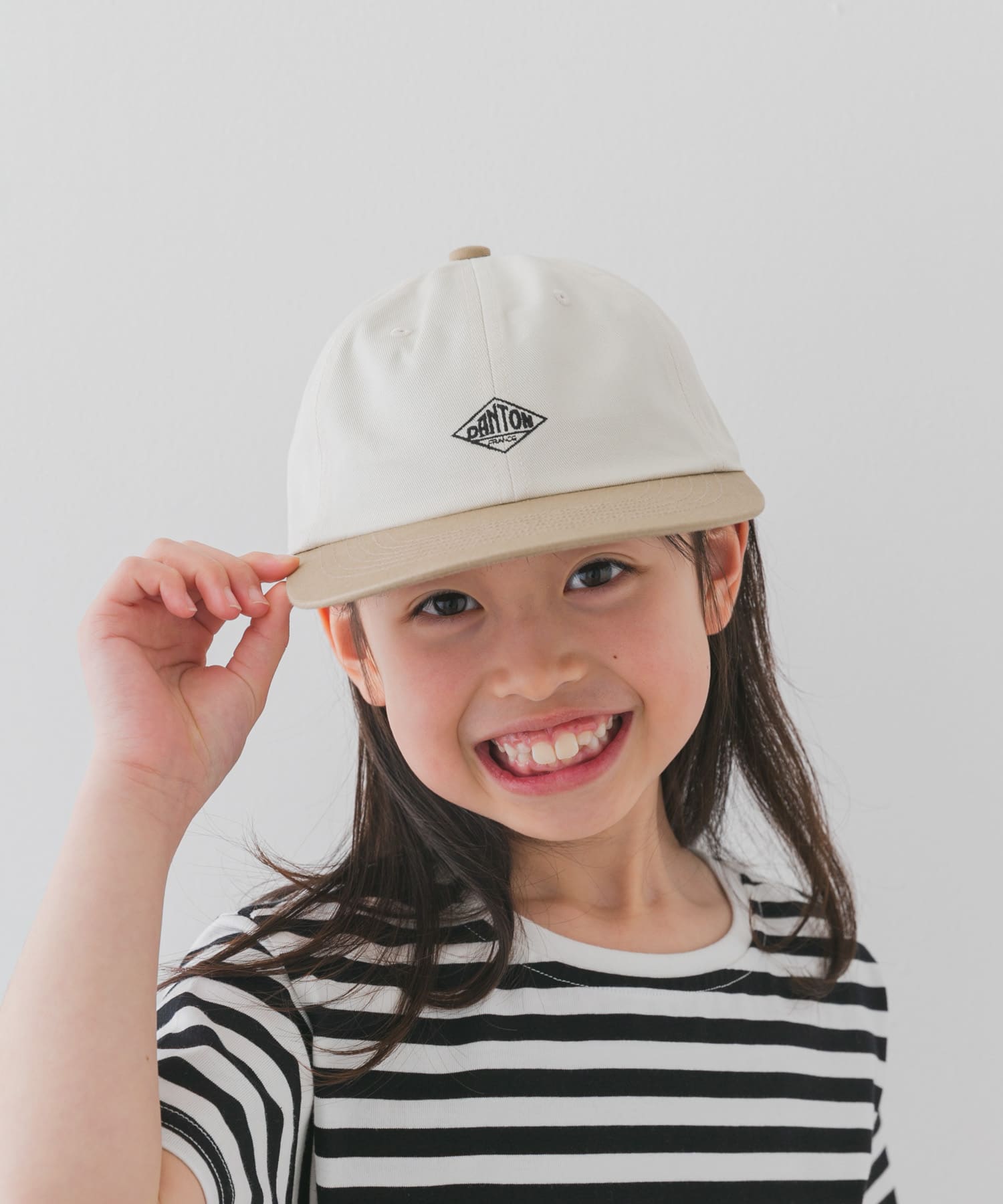 DANTON　KIDS 6PANEL2TONE CAP ECR×BEG -