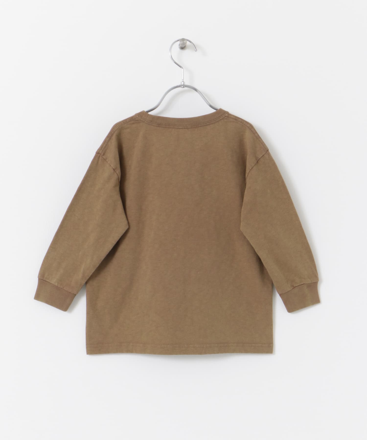 『別注』FRUIT OF THE LOOM×DOORS　サークルロゴ長袖Tシャツ(KIDS) BROWN 105