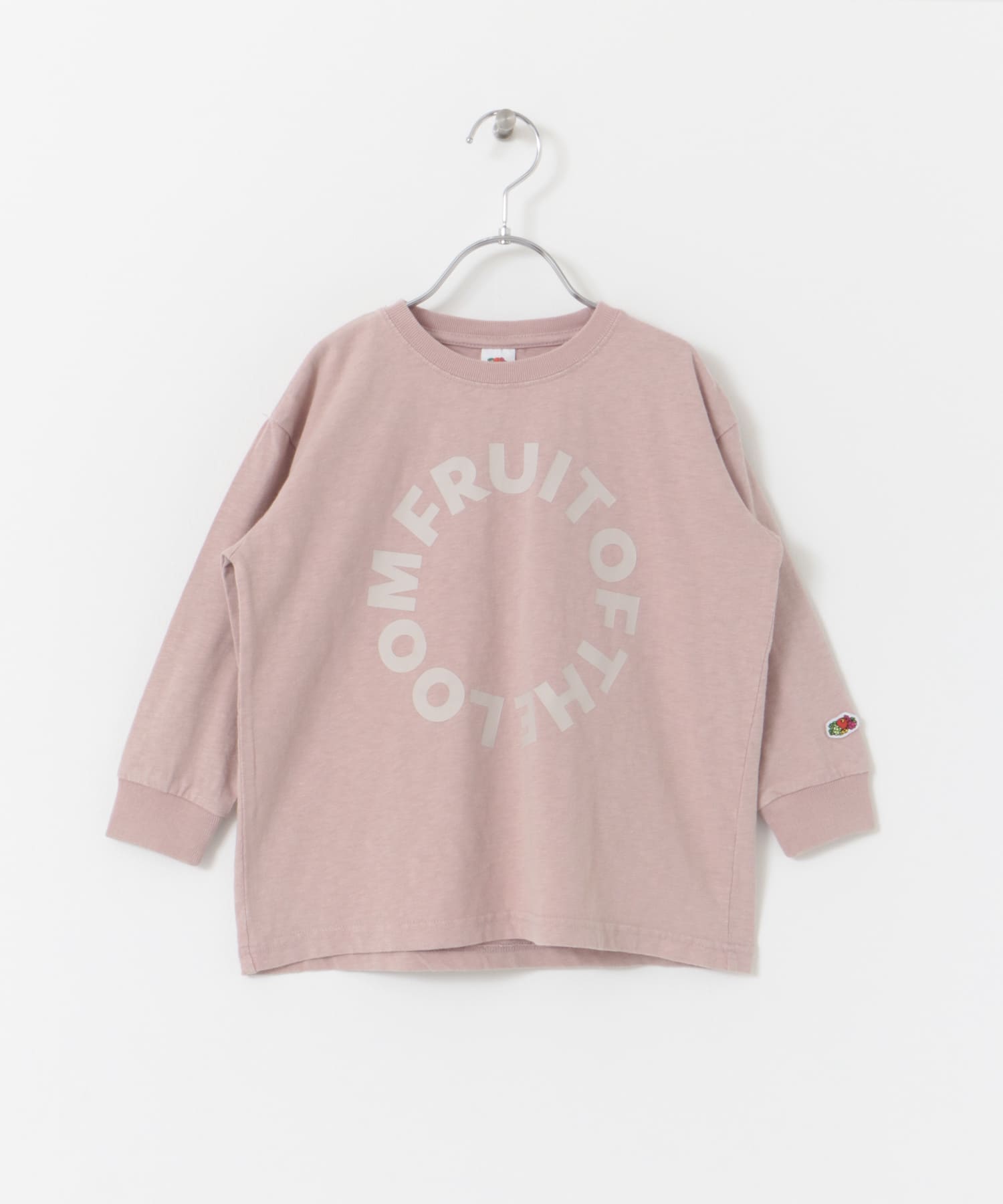 『別注』FRUIT OF THE LOOM×DOORS　サークルロゴ長袖Tシャツ(KIDS) PINK 105