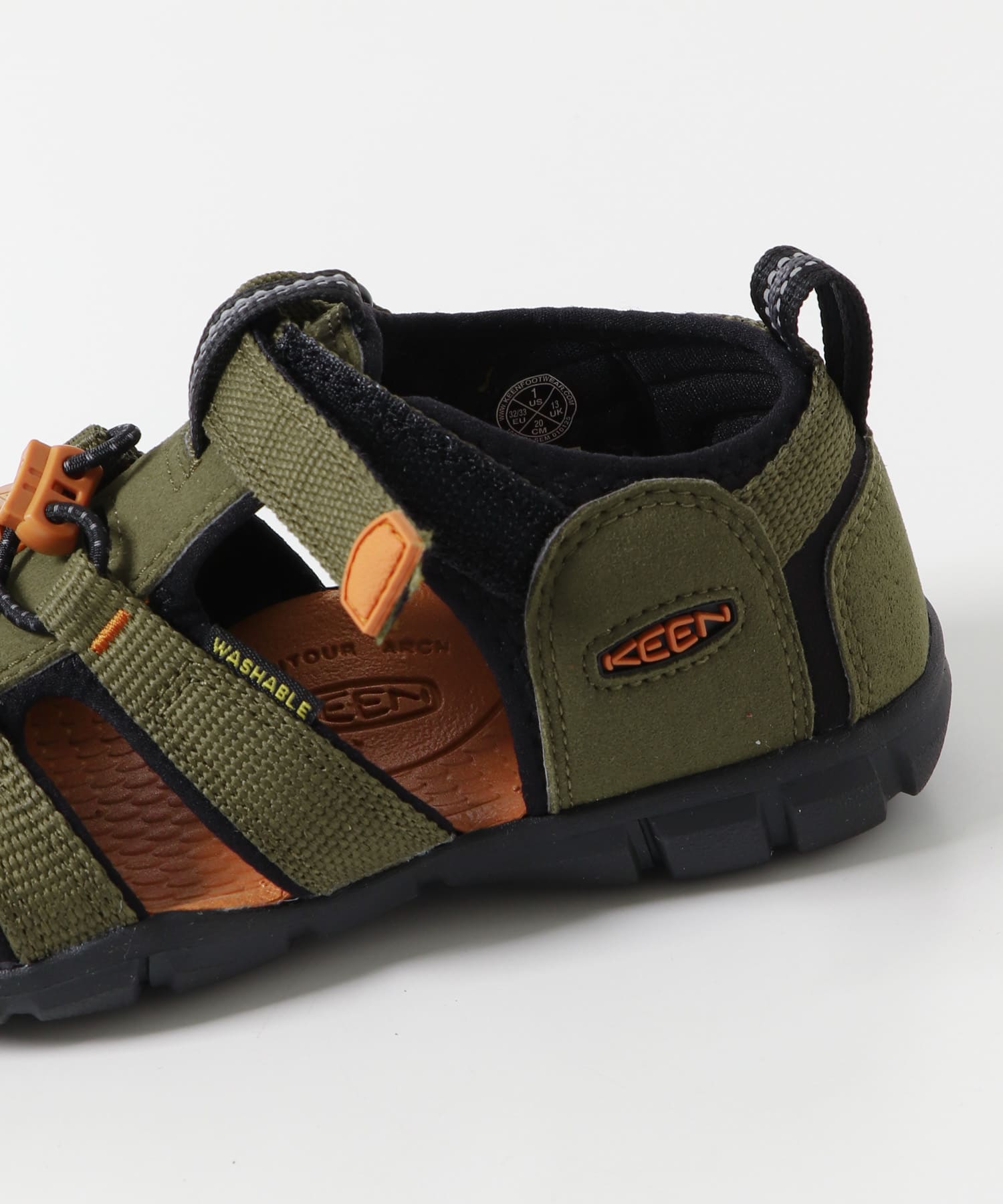 KEEN　SEACAMP II CNX(KIDS:20-21cm) OLIVE/GOLD 20