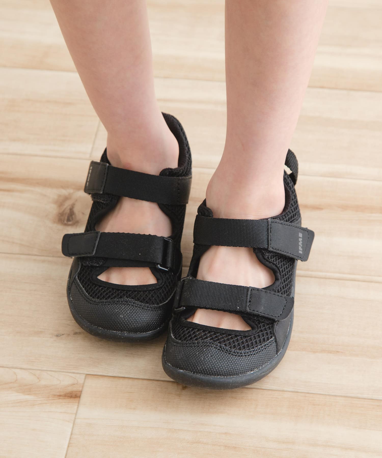 IFME　ダブルベルトウォーターシューズ(KIDS) BLACK 15
