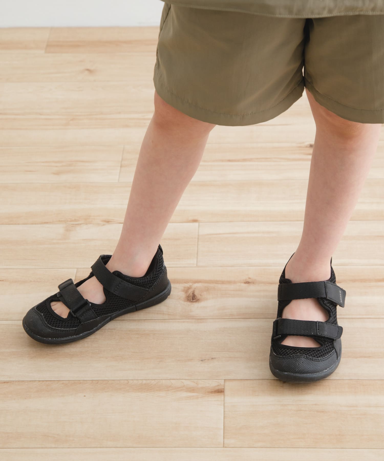 IFME　ダブルベルトウォーターシューズ(KIDS) BLACK 15