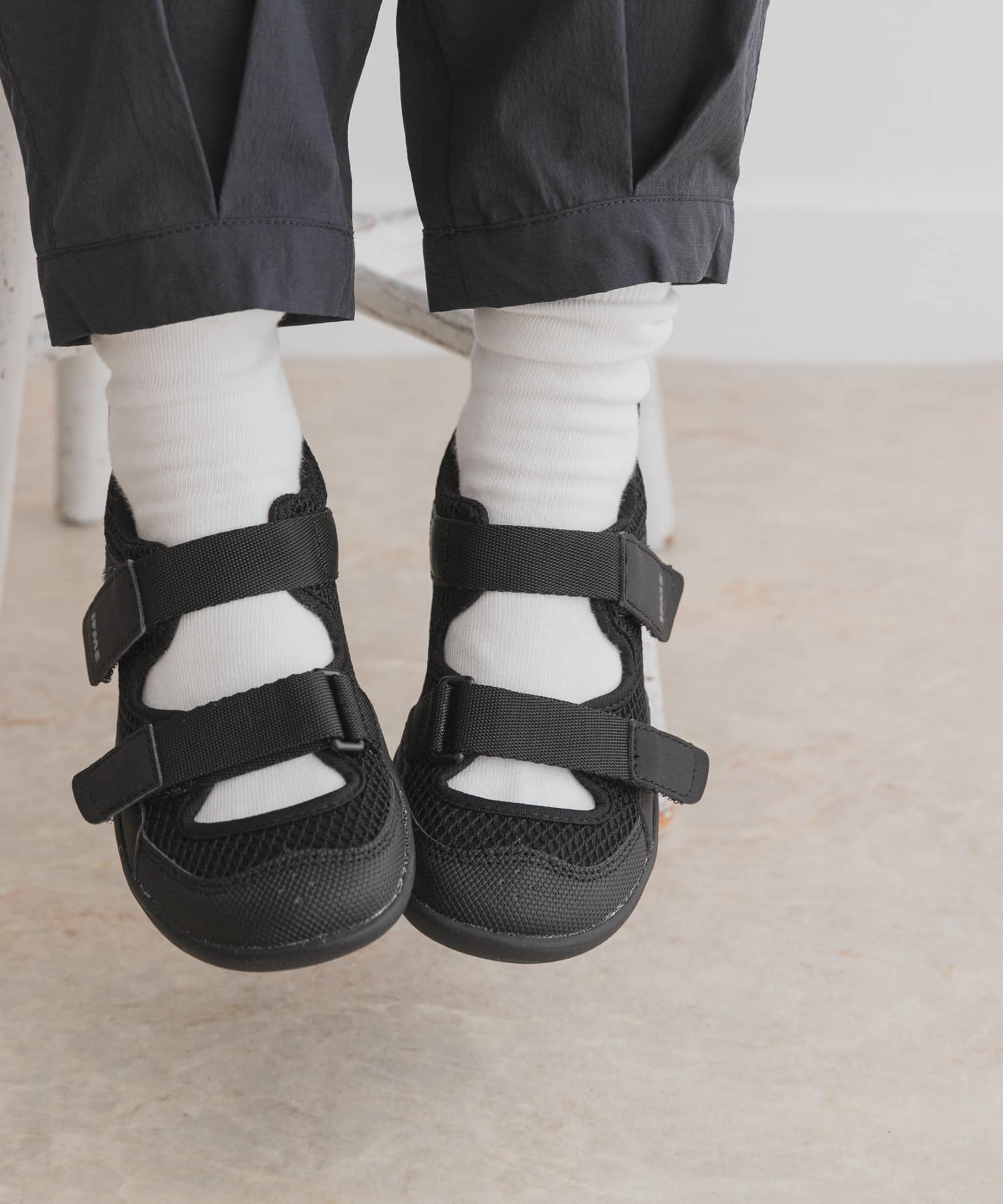 IFME　ダブルベルトウォーターシューズ(KIDS) BLACK 15