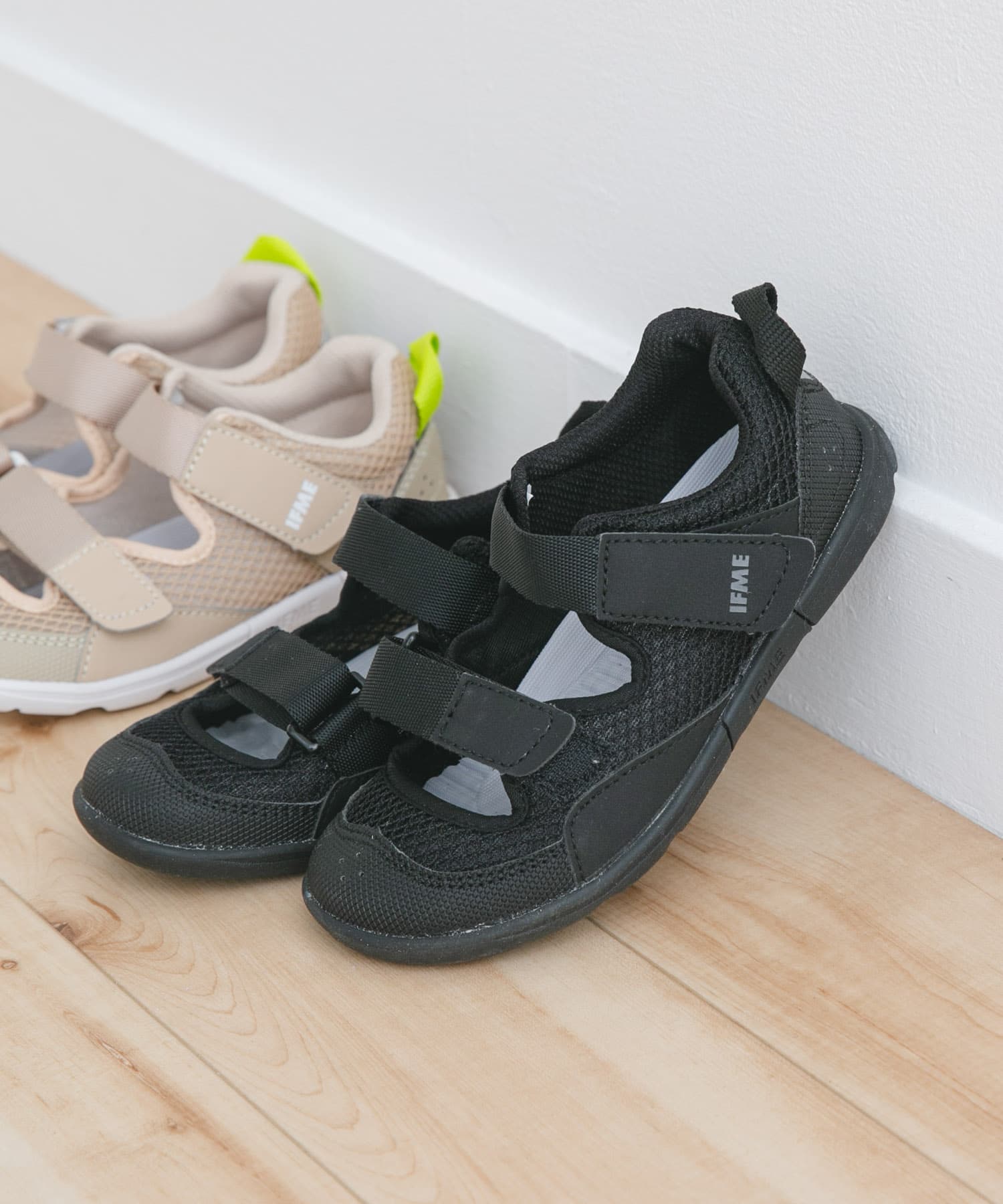 IFME　ダブルベルトウォーターシューズ(KIDS) BLACK 15