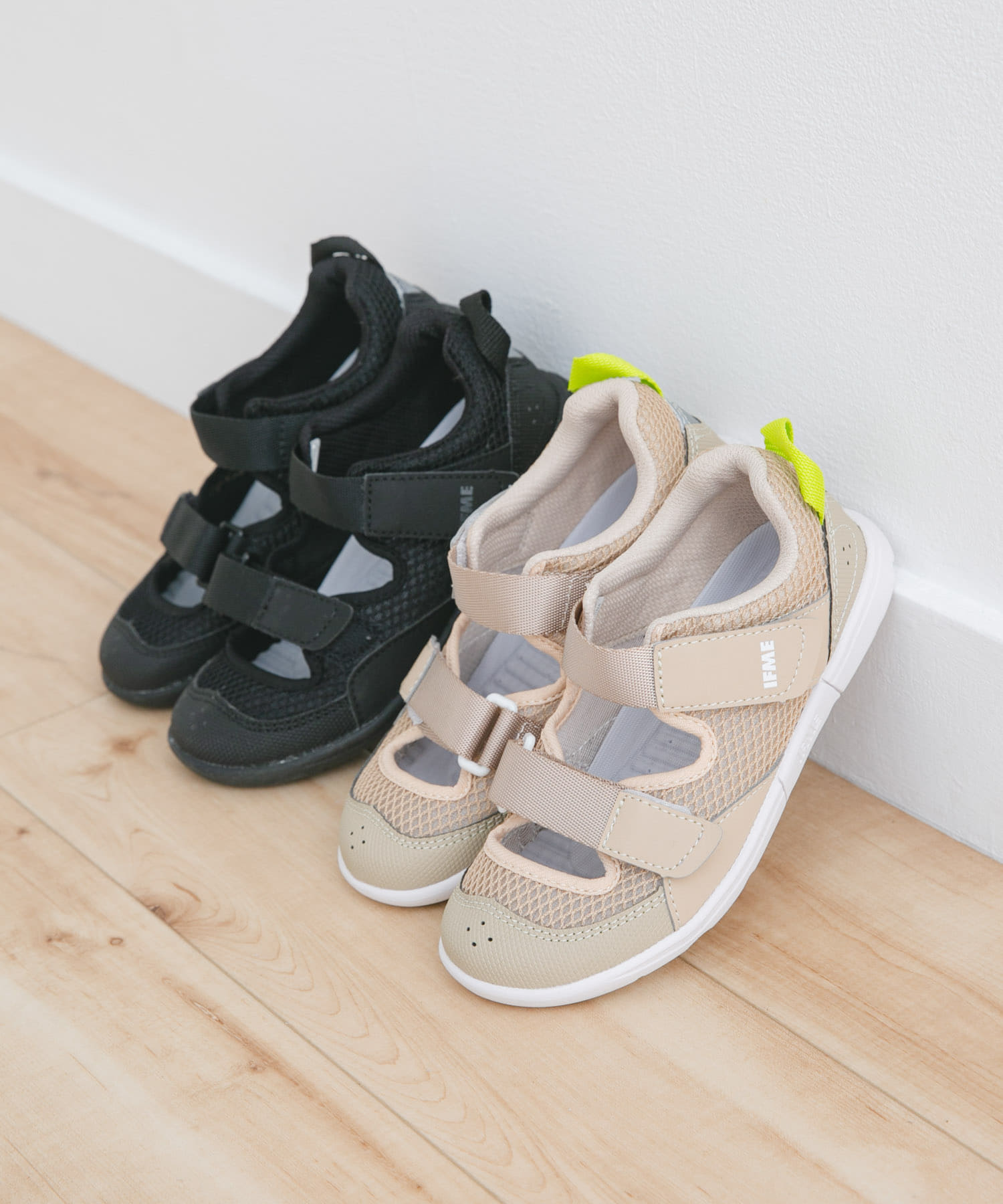 IFME　ダブルベルトウォーターシューズ(KIDS) BLACK 15