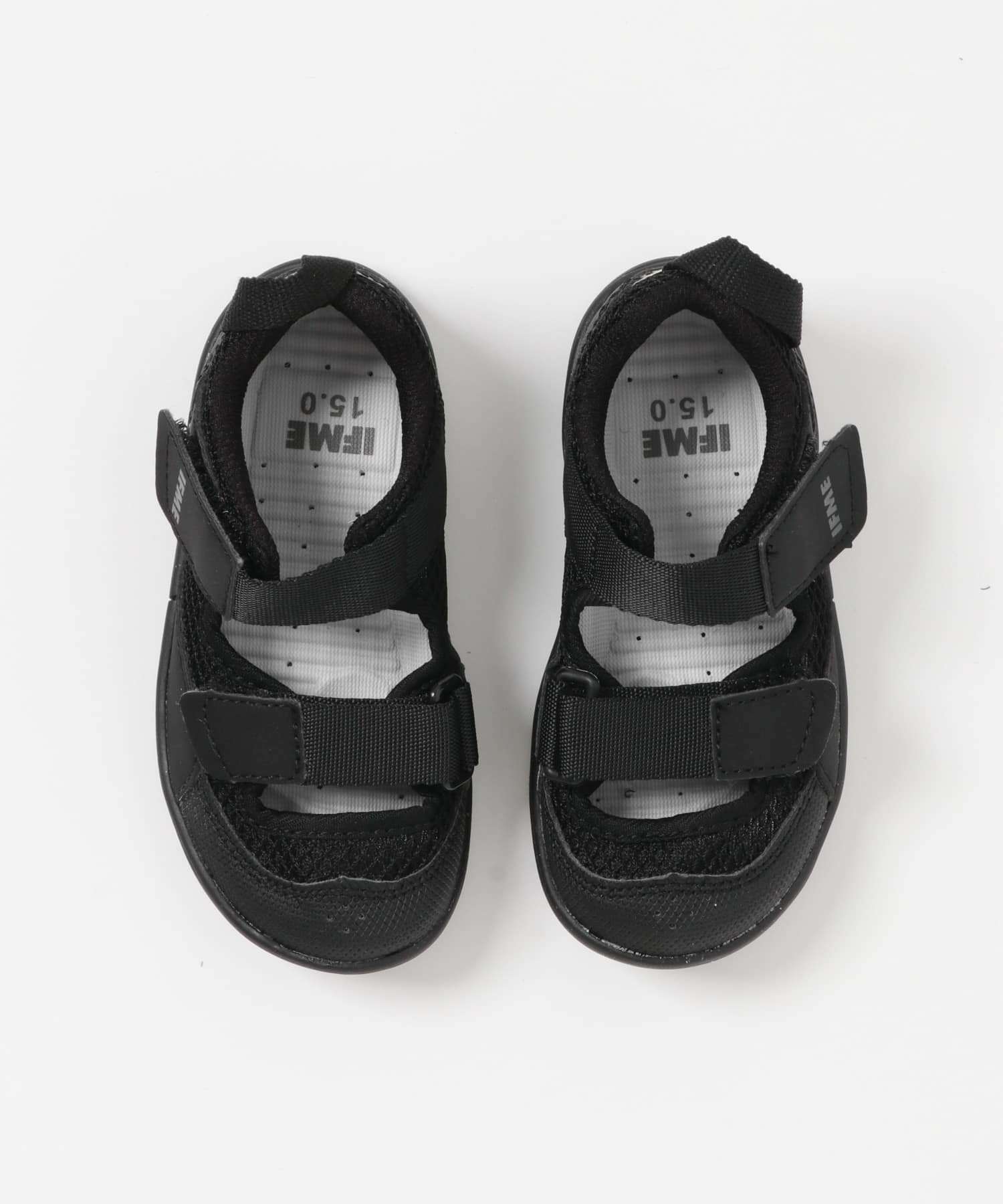 IFME　ダブルベルトウォーターシューズ(KIDS) BLACK 15
