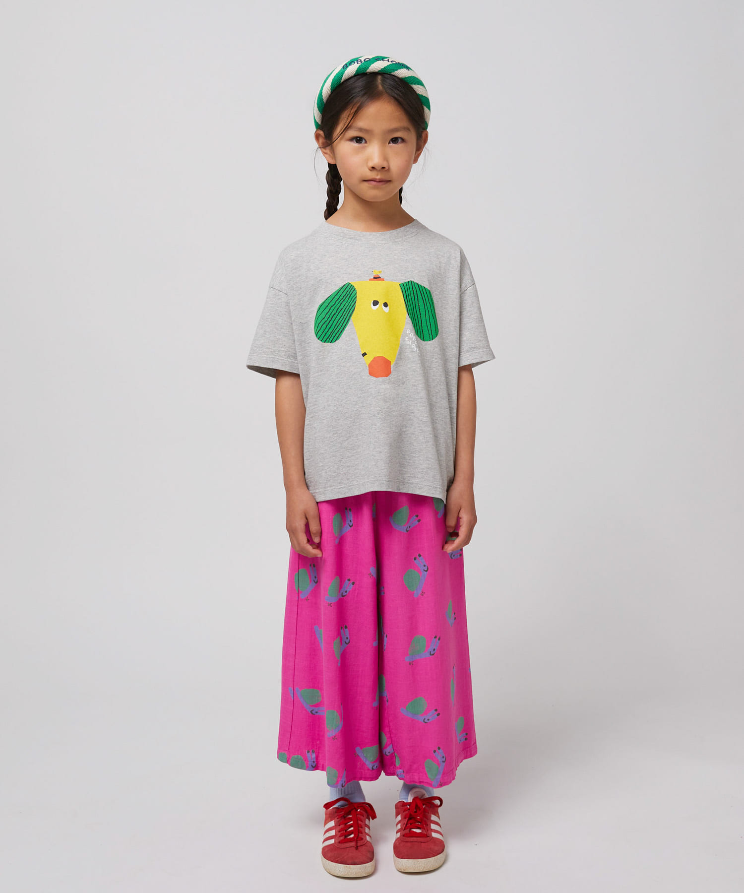 BOBO CHOSES　Happy Dog T-shirts(KIDS) GRAY 2-3y