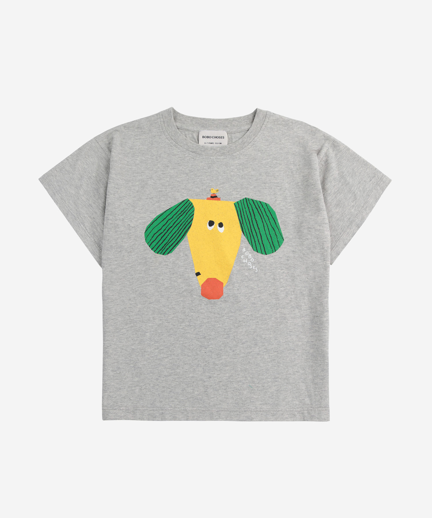 BOBO CHOSES　Happy Dog T-shirts(KIDS) GRAY 2-3y