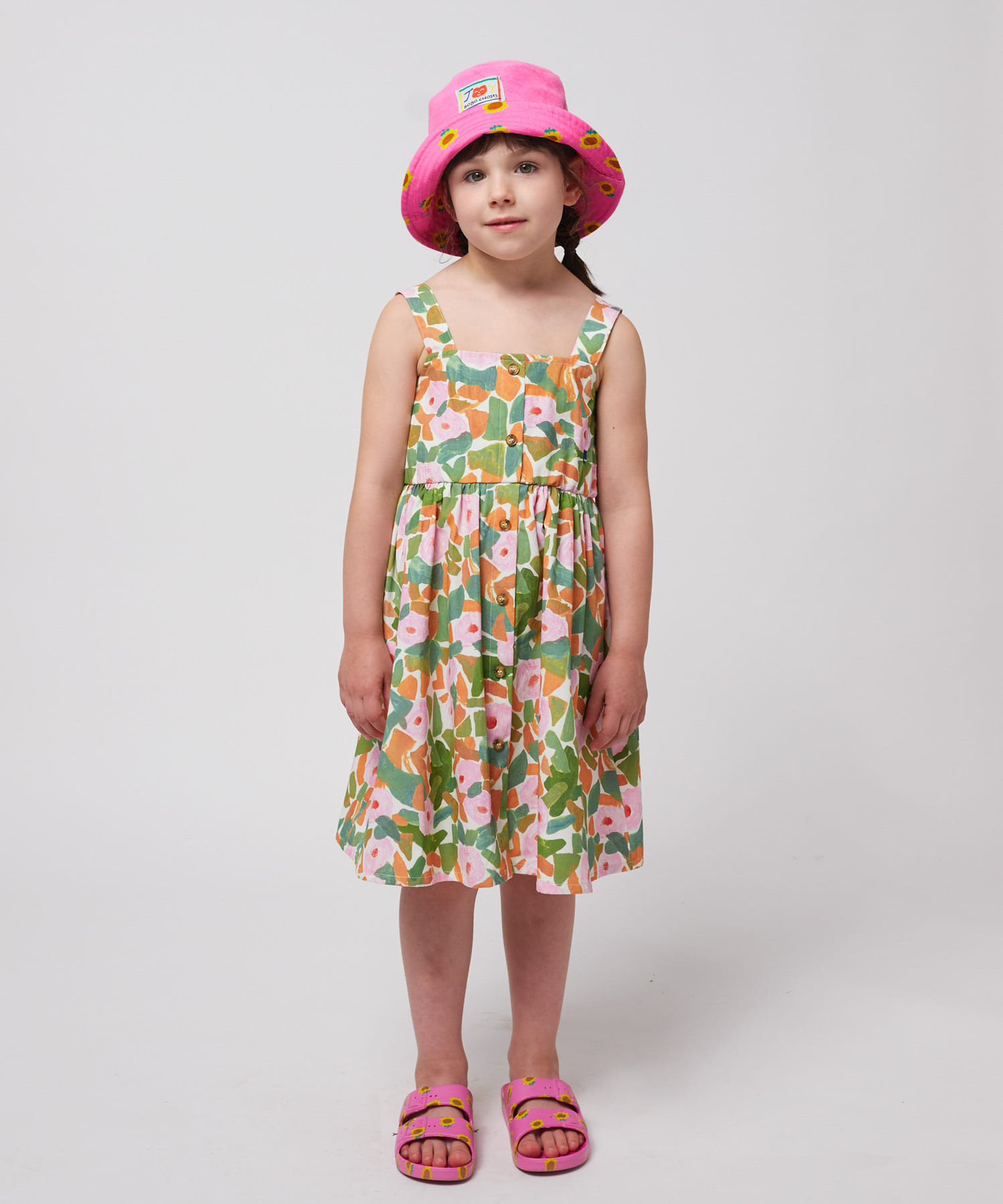 BOBO CHOSES　Floral strap dress(KIDS) FLORAL 2-3y