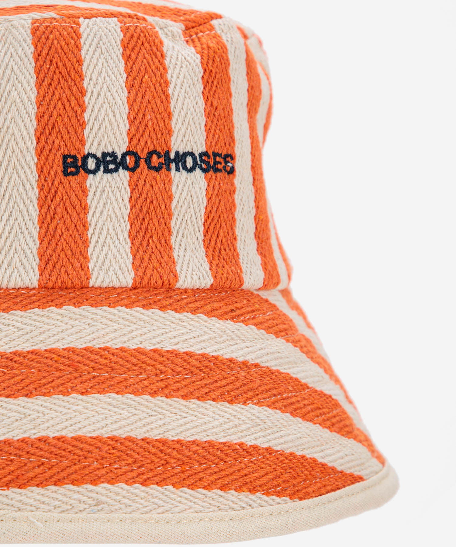 BOBO CHOSES　Striped bucket Hat(KIDS) ORANGE 52