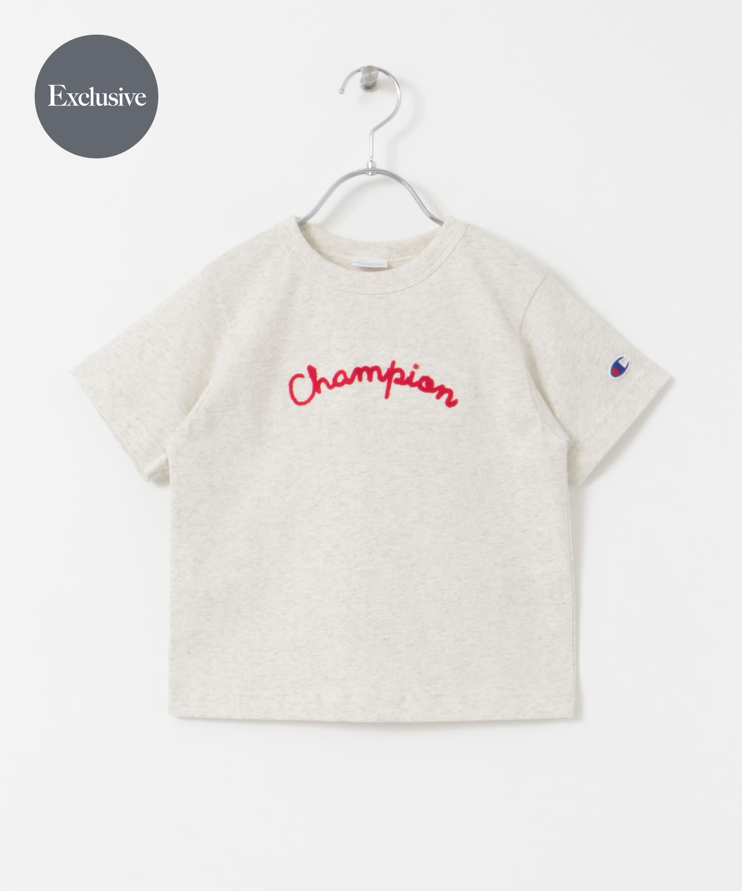 『WEB/一部店舗限定』『別注』Champion×DOOORS　チェーンステッチロゴT(KIDS)