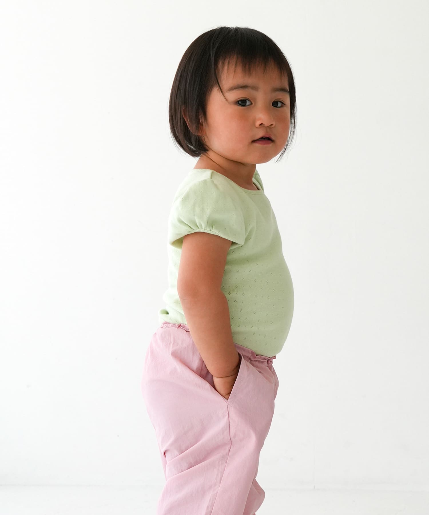 Pippi+Lotta　Eyelet puff  T-shirts(KIDS) Muscat M